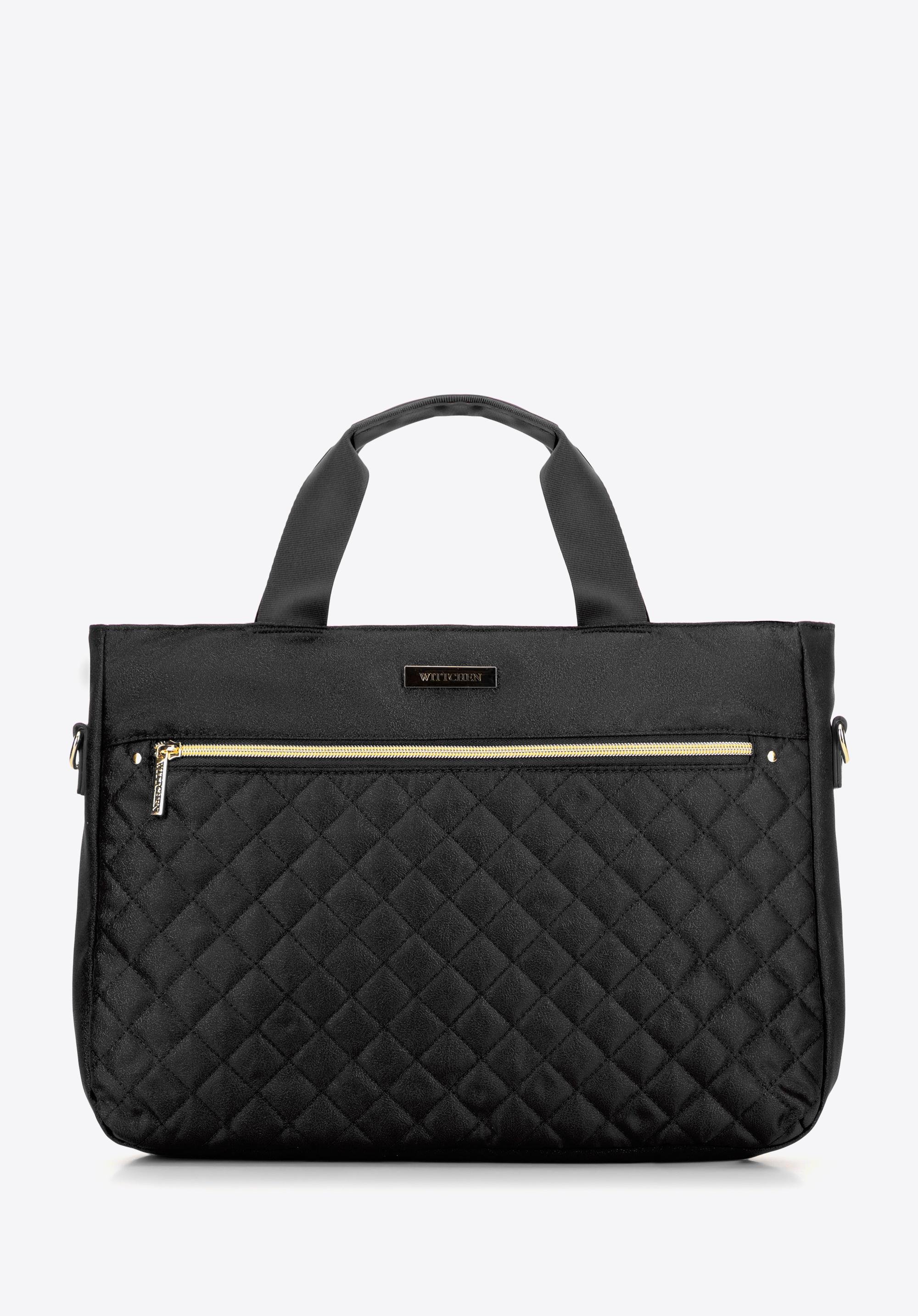 Torba na laptopa 14'' biznesowa z pikowaniem czarna