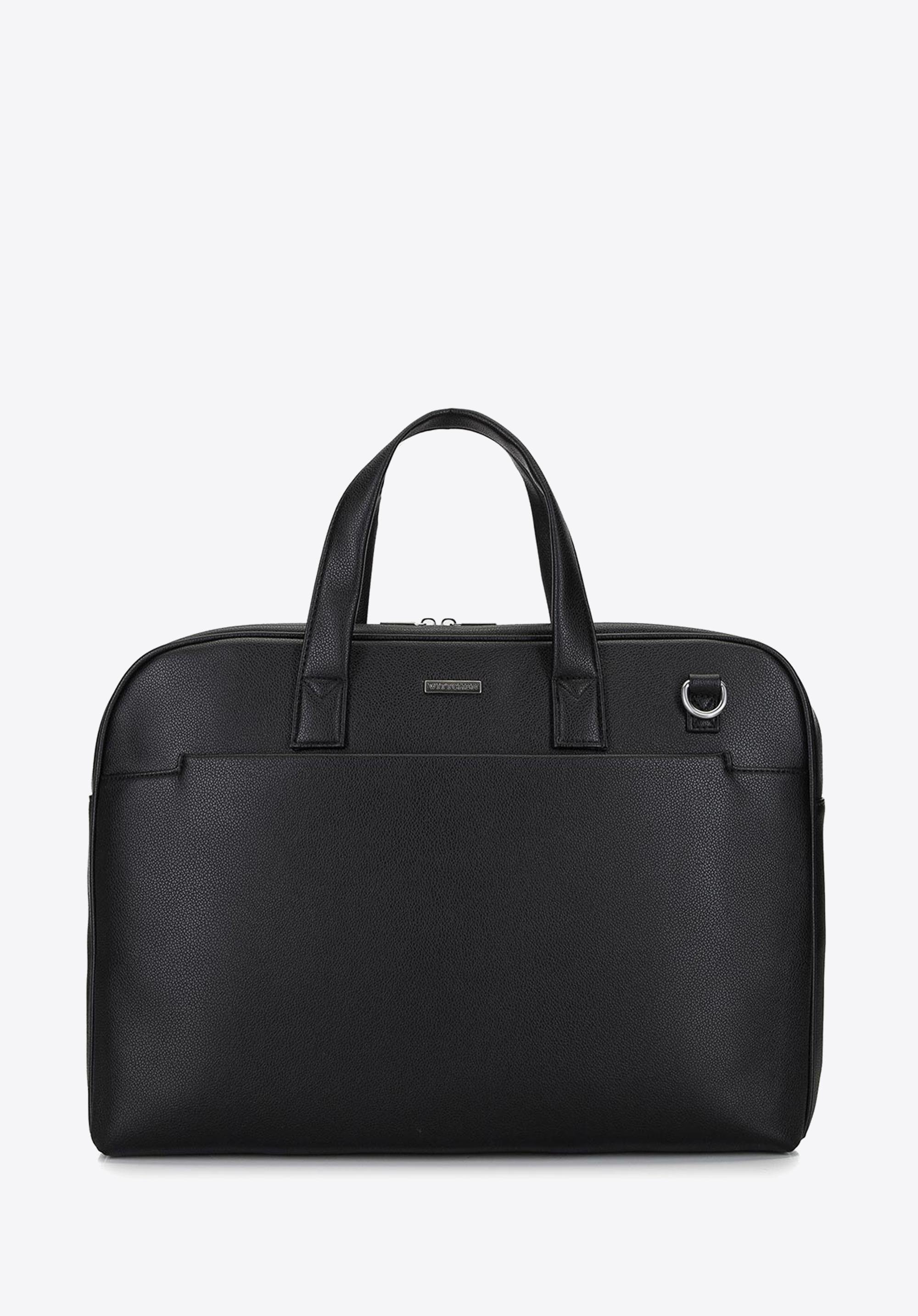 Torba na laptopa 12" z miękkiej ekoskóry czarna