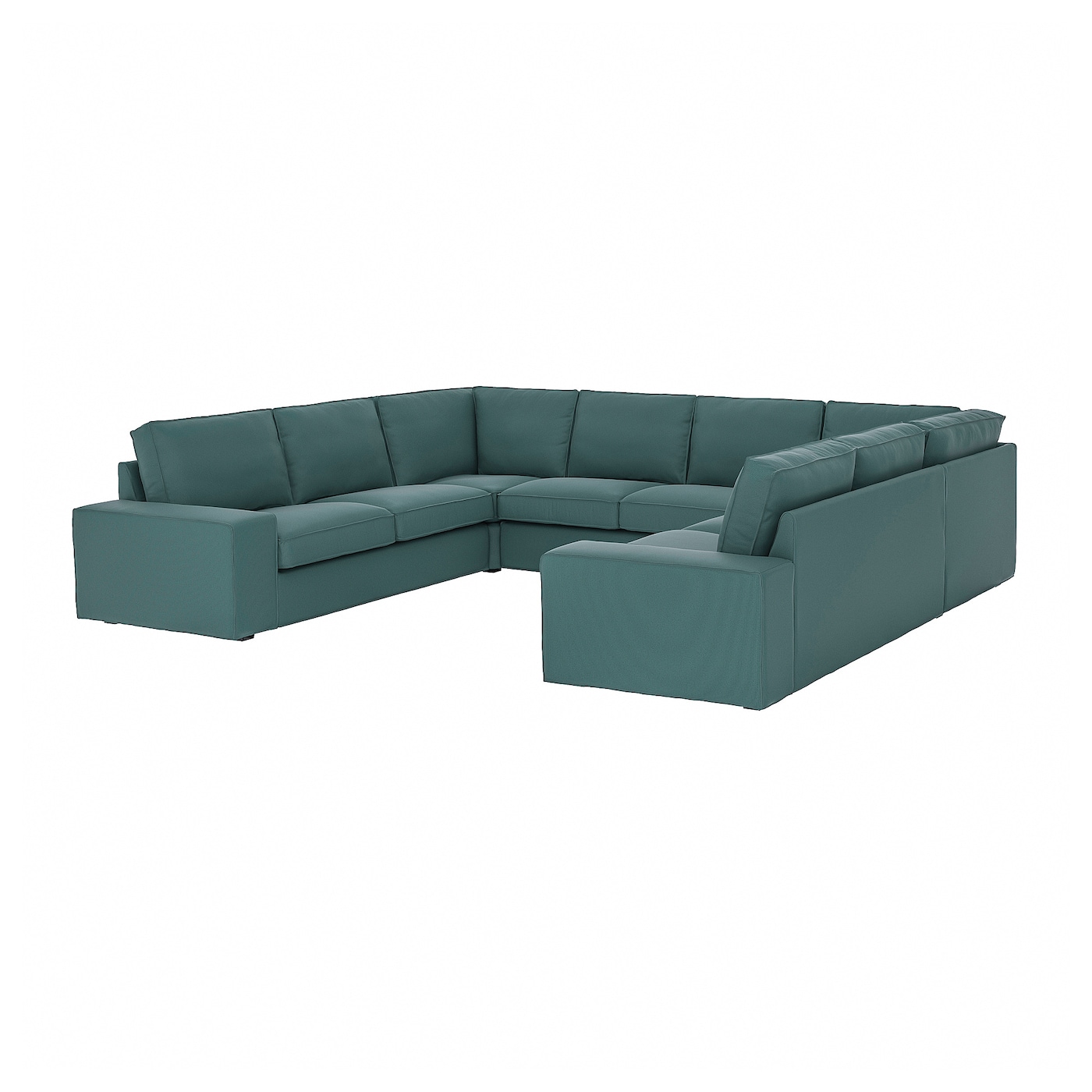 IKEA KIVIK sofa w kształcie litery U, 6-osob, Kelinge szaroturkusowy, Szerokość: 328 cm