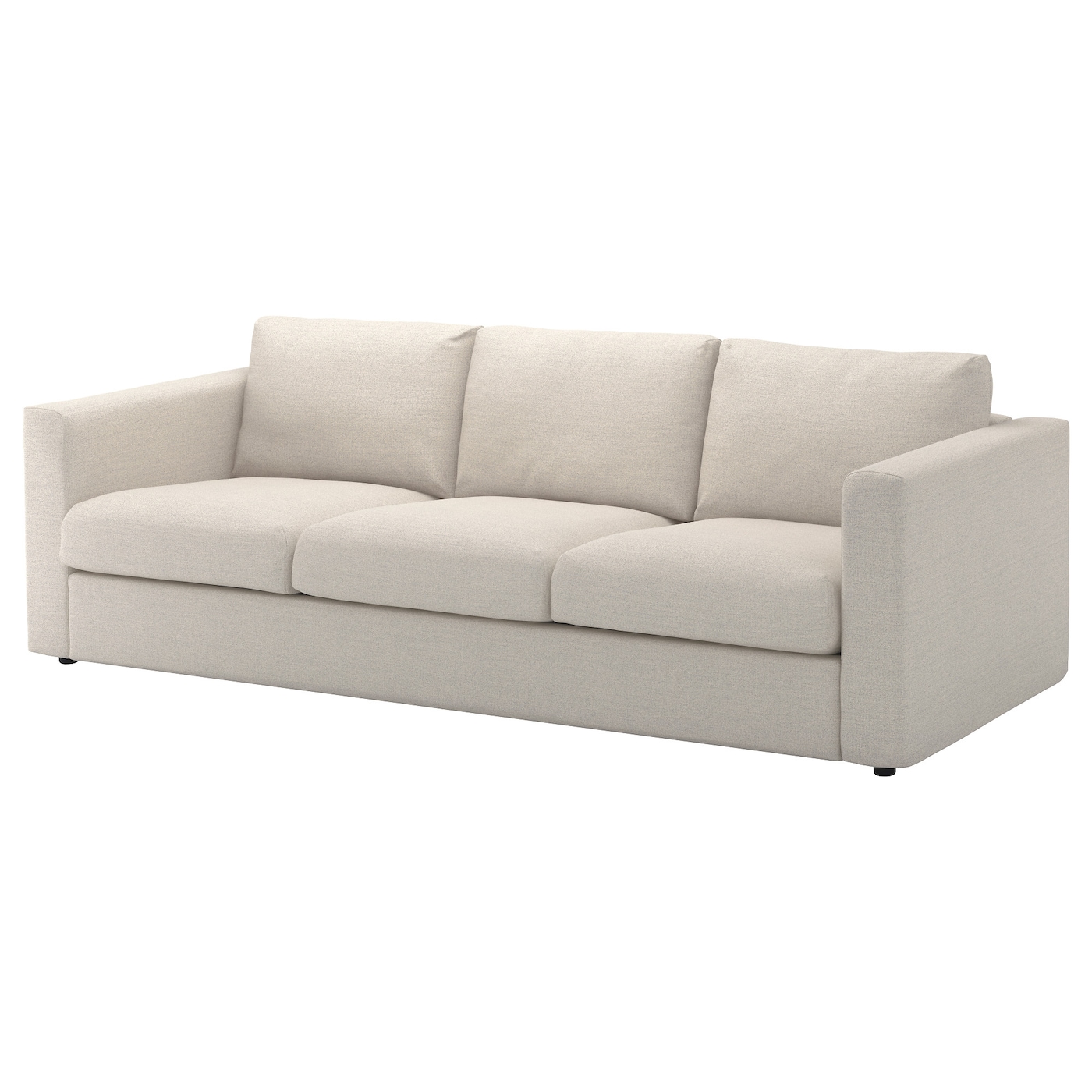 IKEA VIMLE sofa 3-osobowa, Gunnared beżowy, Wysokość z poduchami oparcia: 83 cm