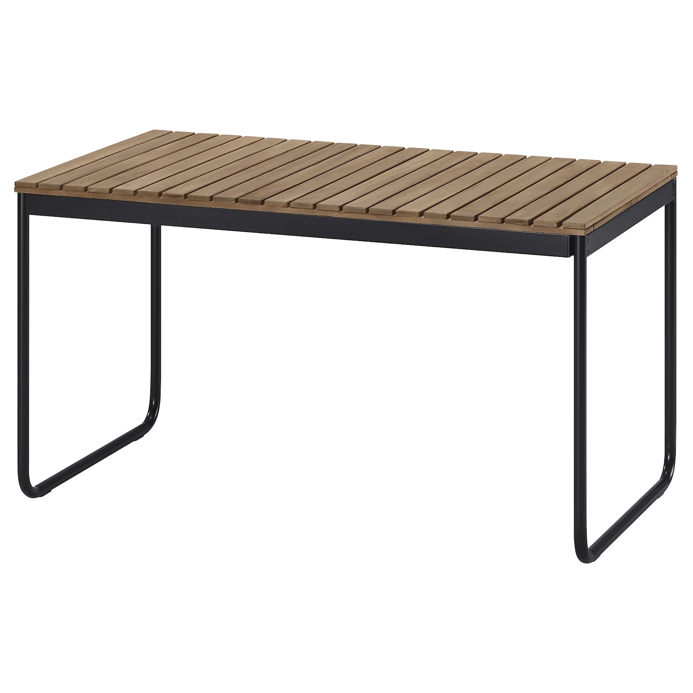 IKEA VÄSMAN stół rozkładany, ogrodowy, bejca jasnobrązowa, 135/190x74 cm