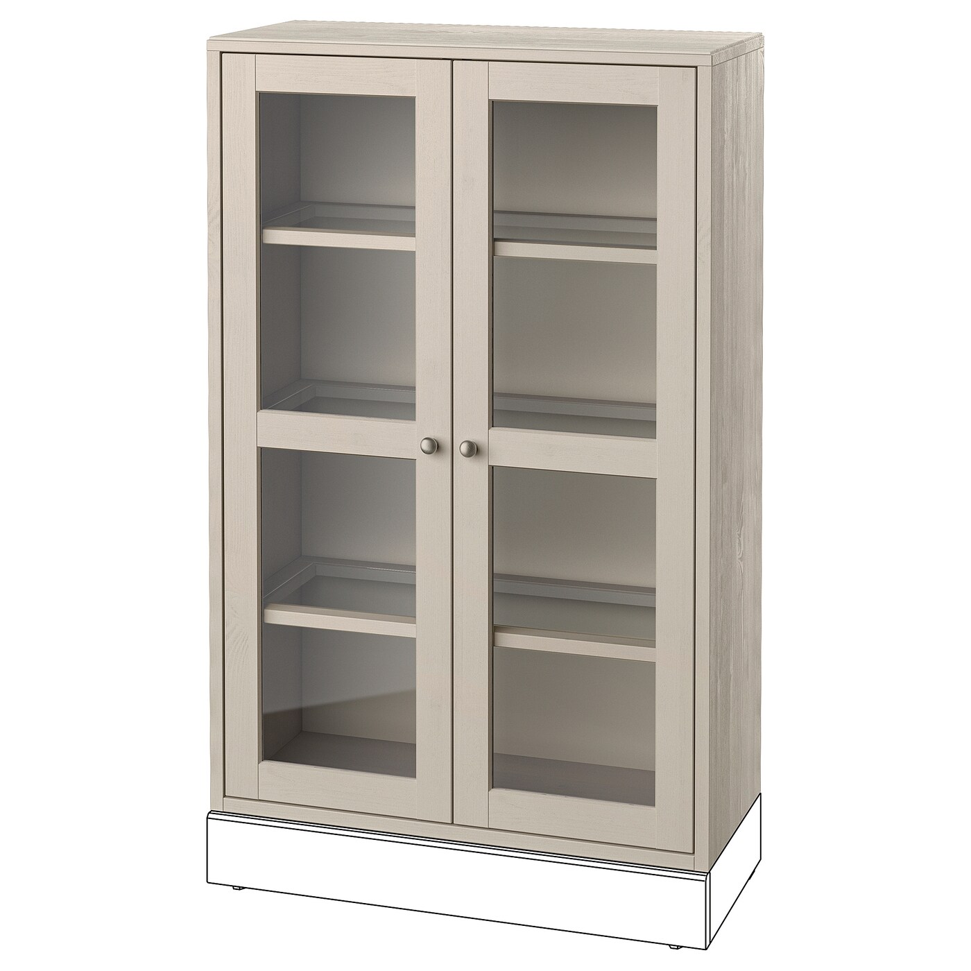 IKEA HAVSTA witryna, szarobeżowy, 81x35x123 cm