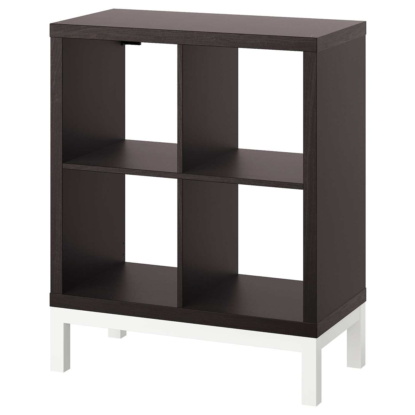 IKEA KALLAX regał z ramą nośną, czarnybrąz/biały, 77x94 cm