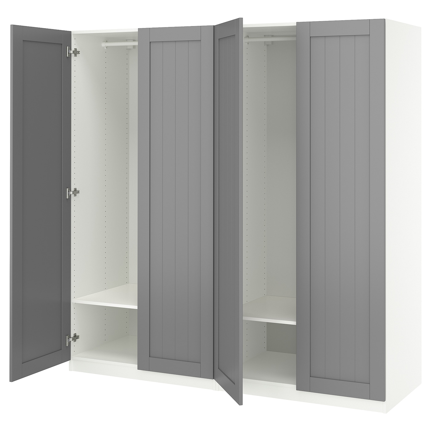 IKEA PAX / GULLABERG kombinacja szafy, biały/szary, 200x60x201 cm