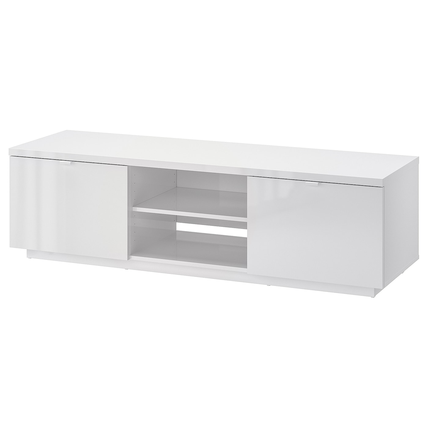 IKEA BYÅS szafka pod TV, połysk biały, 160x42x45 cm