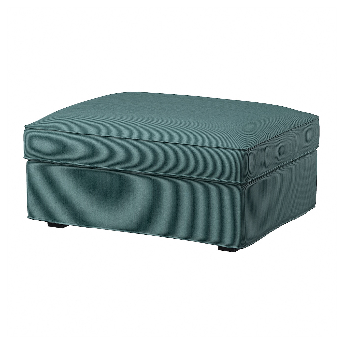 IKEA KIVIK podnóżek ze schowkiem, Kelinge szaroturkusowy, Szerokość: 90 cm
