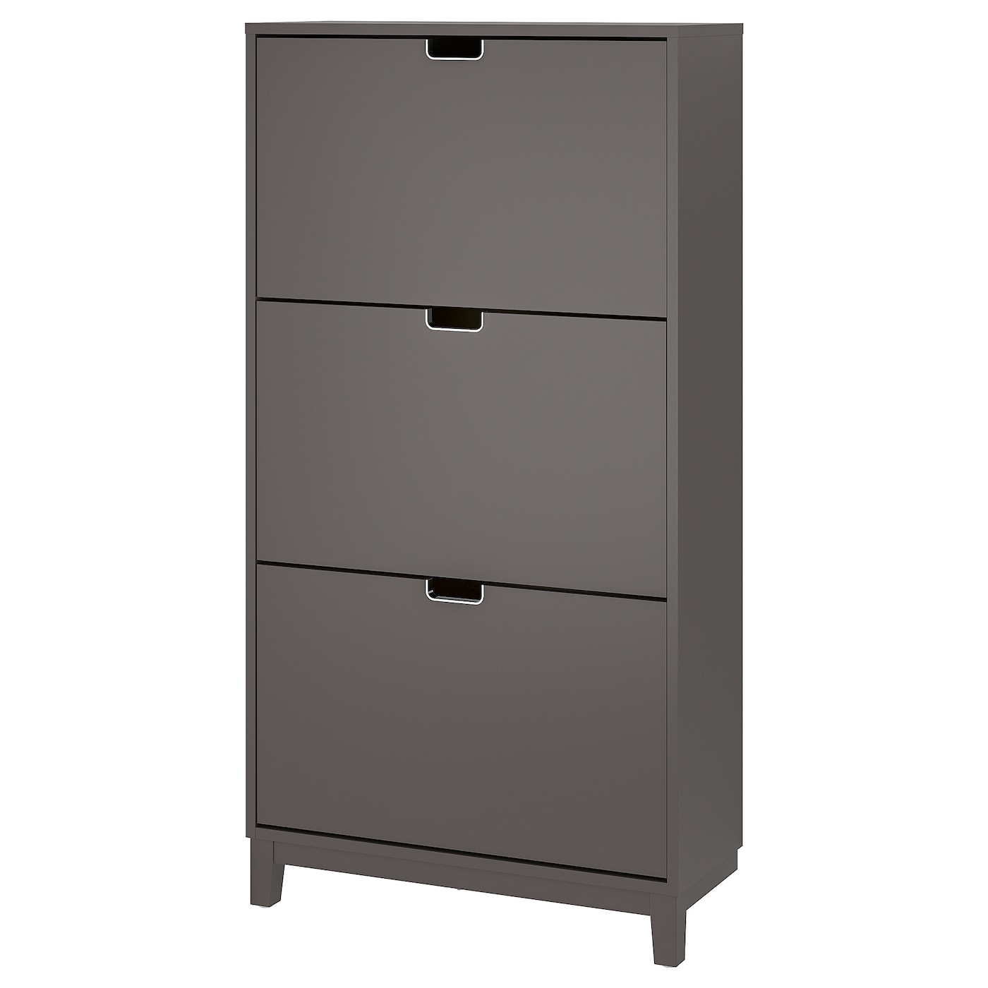 IKEA STÄLL szafka na buty, 3 przegrody, ciemnoszary, 79x29x148 cm