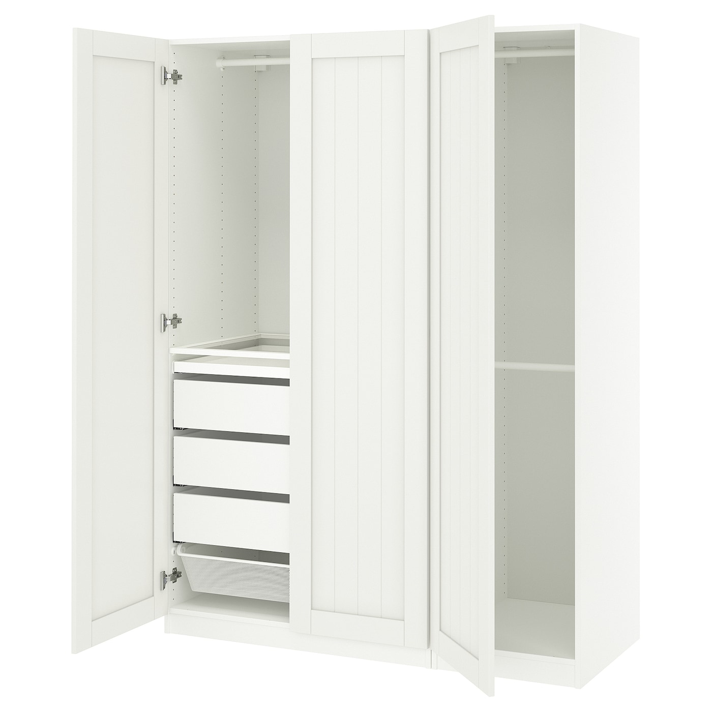 IKEA PAX / GULLABERG kombinacja szafy, biały/biały, 150x60x201 cm