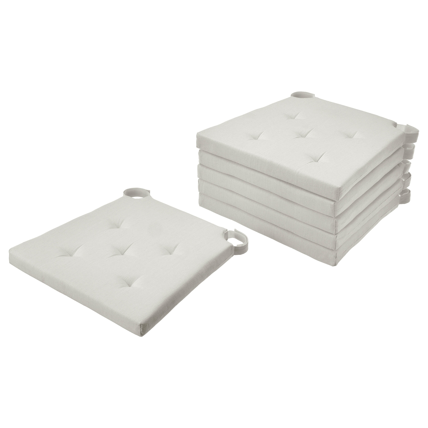 IKEA JUSTINA poduszka na krzesło, naturalny, 42/35x40x4 cm