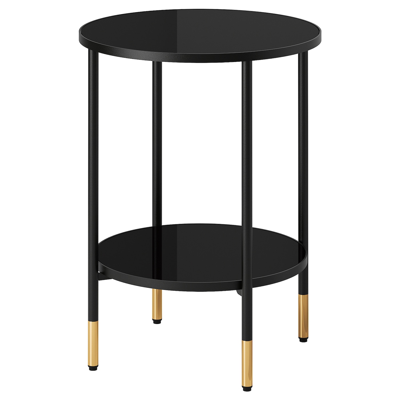 IKEA ÄSPERÖD stolik, czarny/szkło czarny, 45 cm