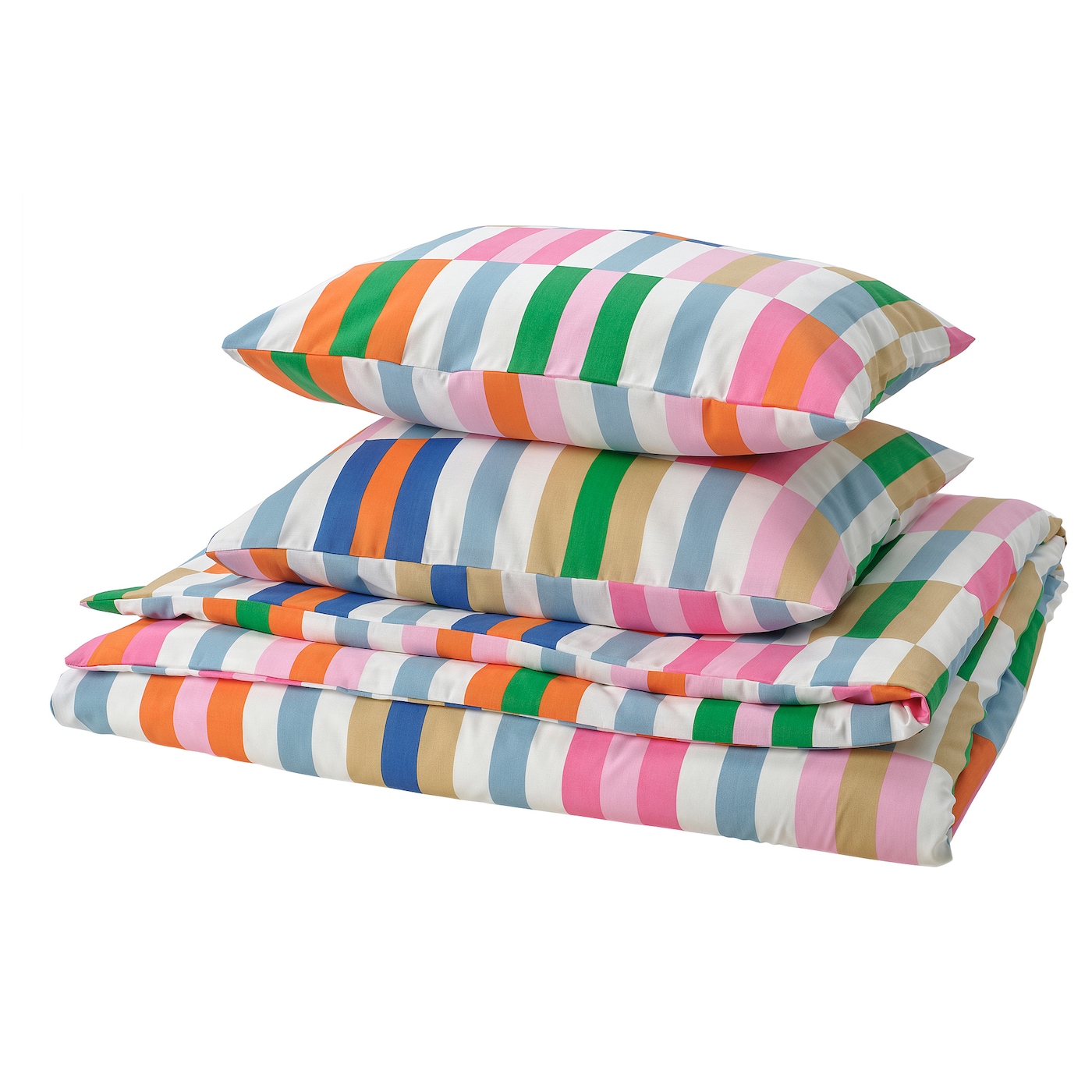 IKEA KLIBBKORSÖRT poszwa na kołdrę i 2 poszewki, wielobarwny, 200x200/50x60 cm