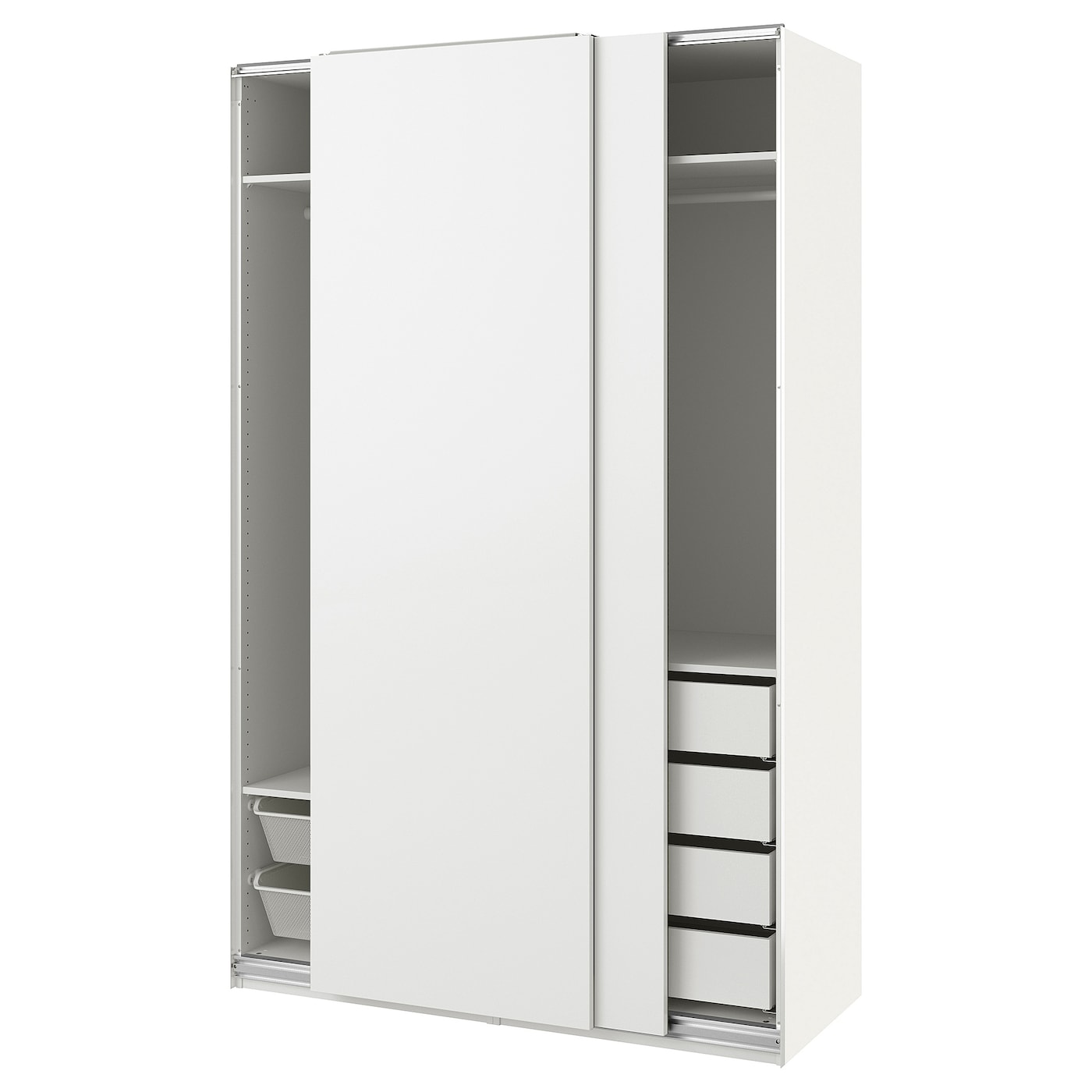 IKEA PAX / HASVIK kombinacja szafy, biały/biały, 150x66x236 cm