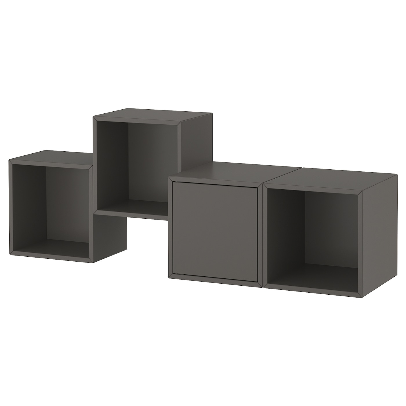IKEA EKET kombinacja szafek ściennych, ciemnoszary, 140x35x53 cm