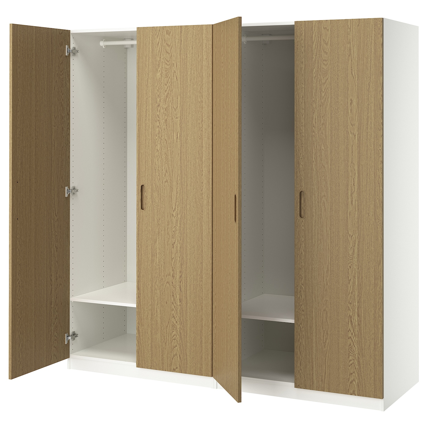 IKEA PAX / TONSTAD kombinacja szafy, biały/okl dęb, 200x60x201 cm