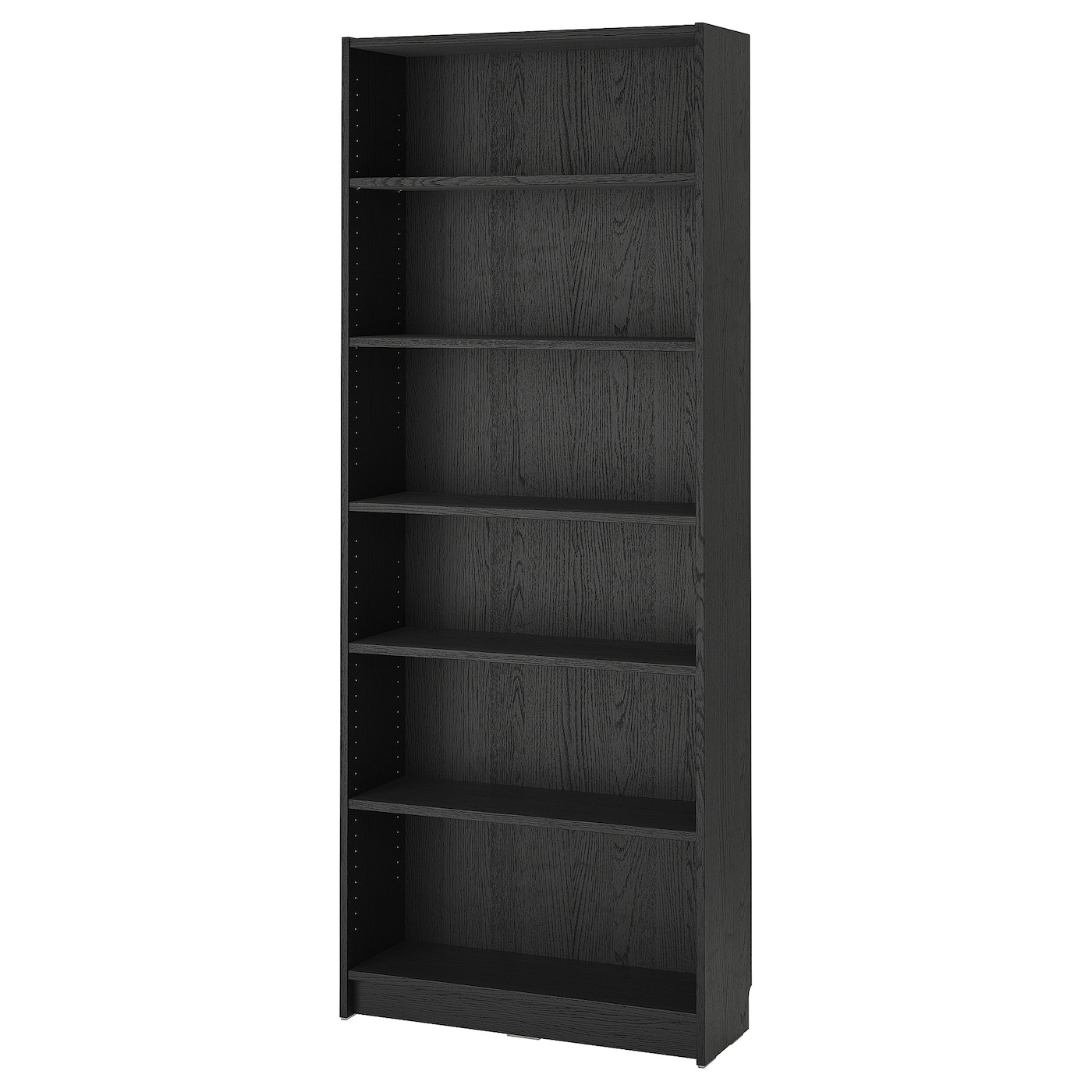 IKEA BILLY regał, czarny imit. dębu, 80x28x202 cm