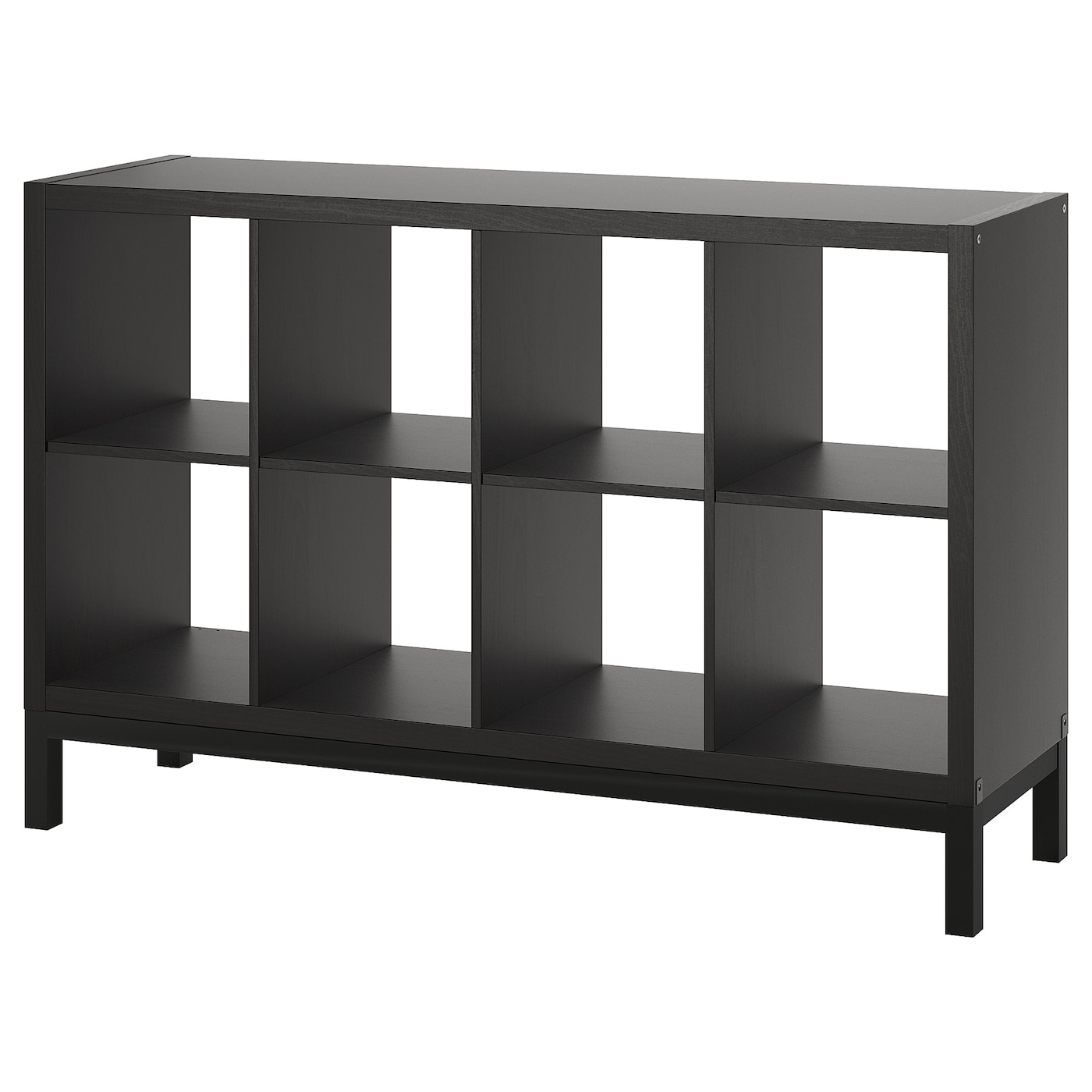 IKEA KALLAX regał z ramą nośną, czarnybrąz/czarny, 147x94 cm