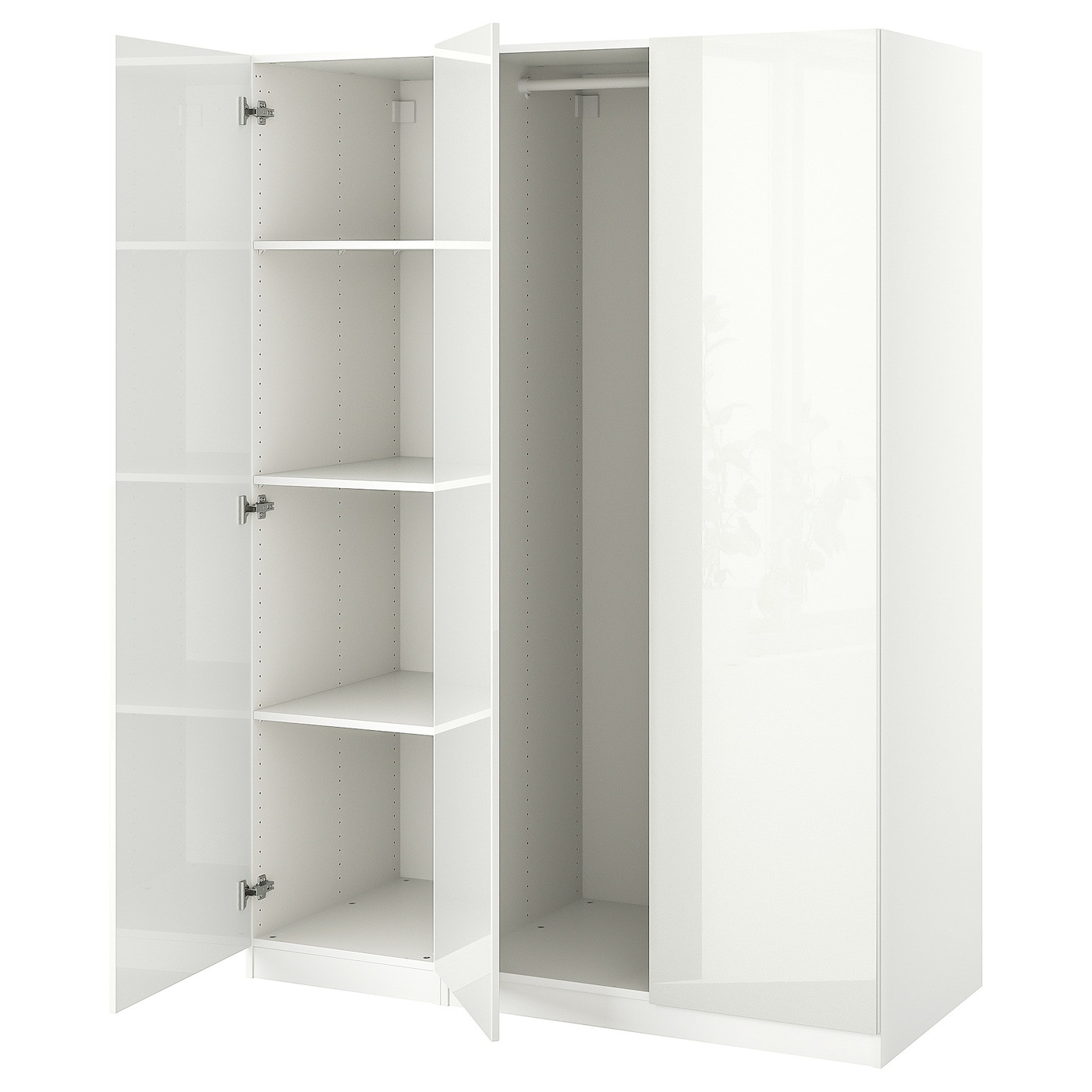 IKEA PAX / FARDAL kombinacja szafy, biały/połysk biały, 150x60x201 cm