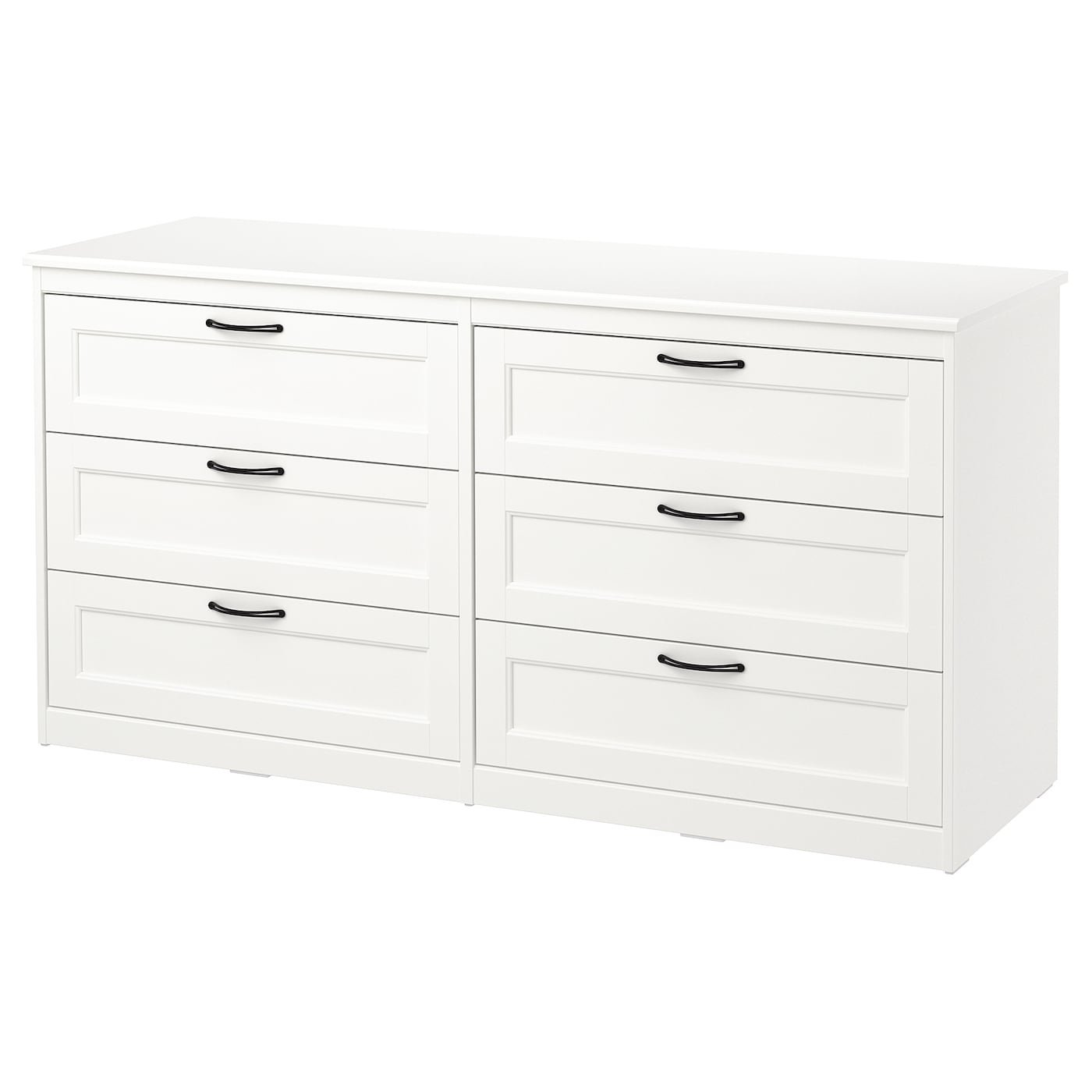 IKEA SONGESAND komoda, 6 szuflad, biały, 161x81 cm