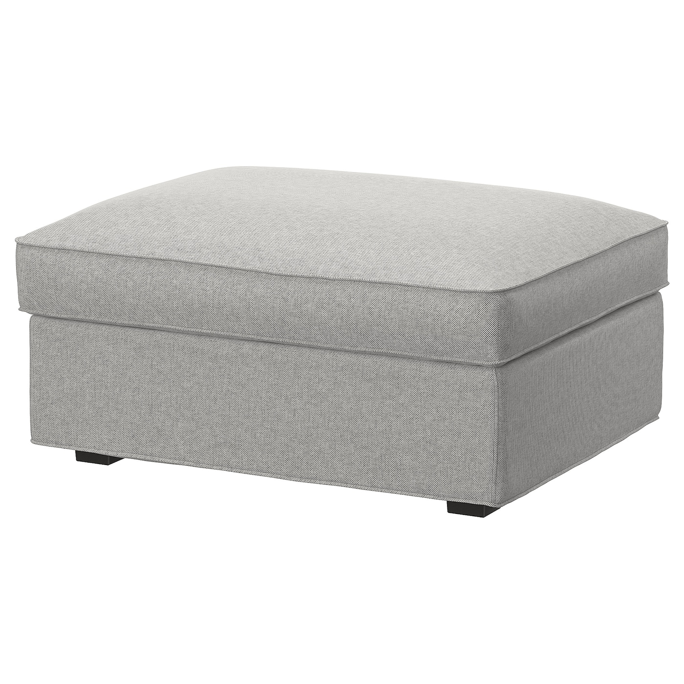 IKEA KIVIK podnóżek ze schowkiem, Tallmyra biały/czarny, Szerokość: 90 cm