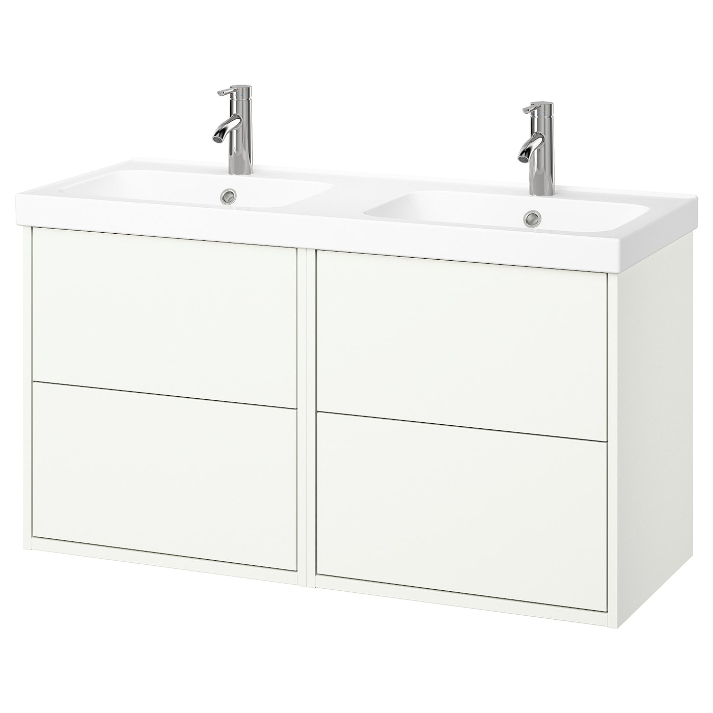 IKEA HAVBÄCK / ORRSJÖN szafka umywalkowa/umywalka/baterie, biały, 122x49x69 cm