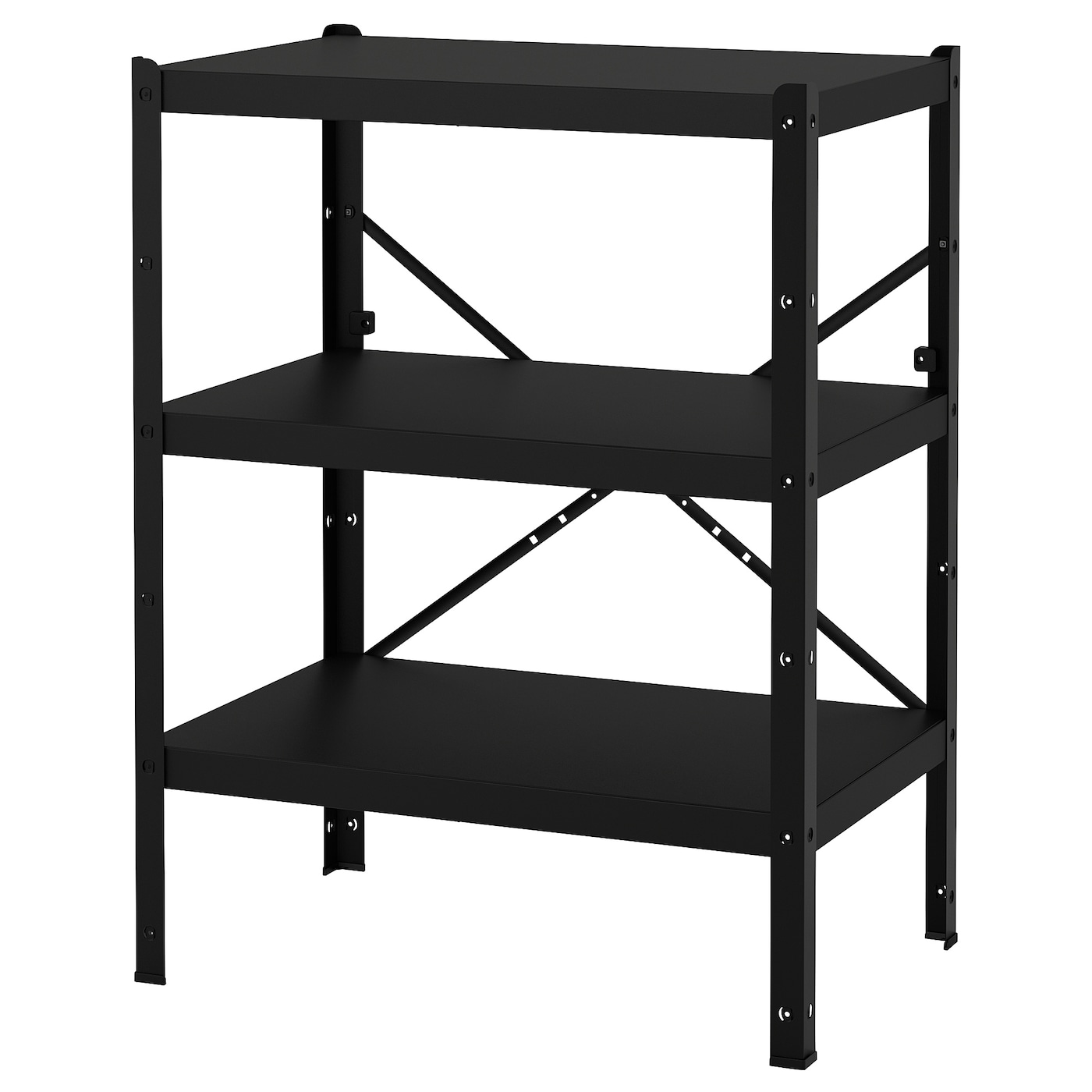 IKEA BROR regał, czarny, 85x55x110 cm