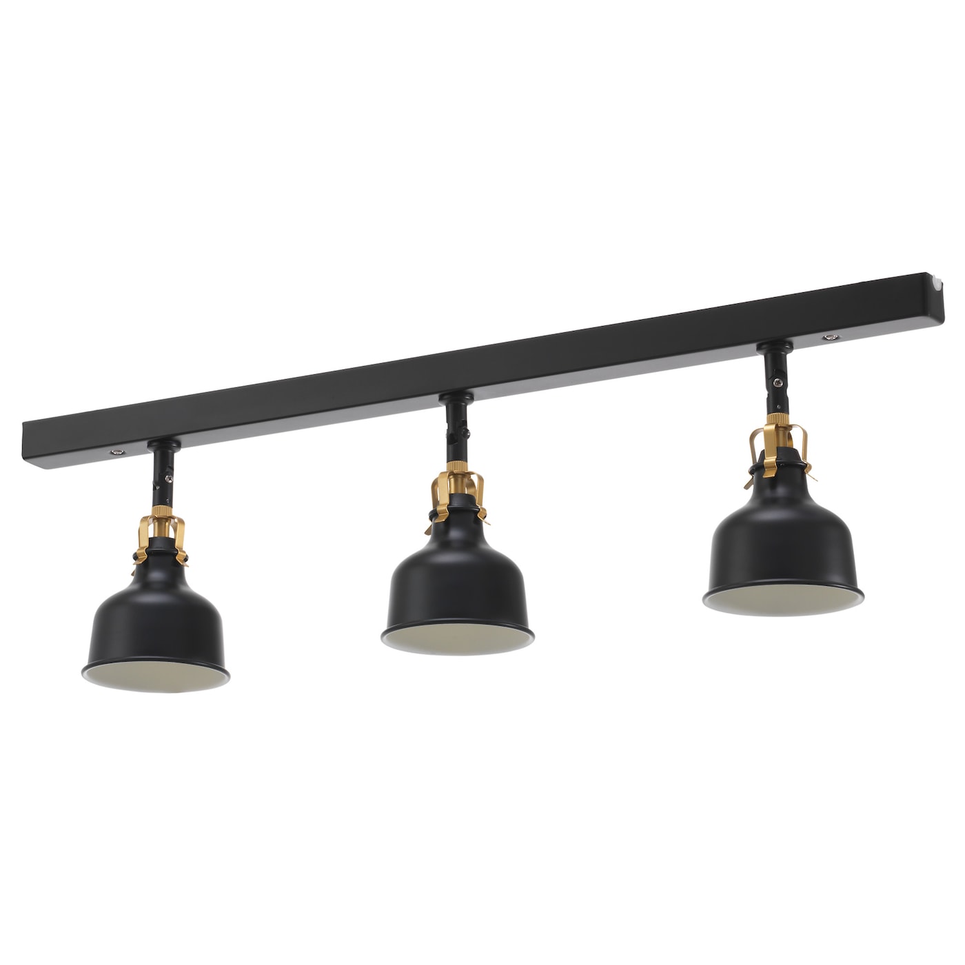 IKEA RANARP lampa sufitowa, 3 reflektory, czarny, Maks.: 6 Wat
