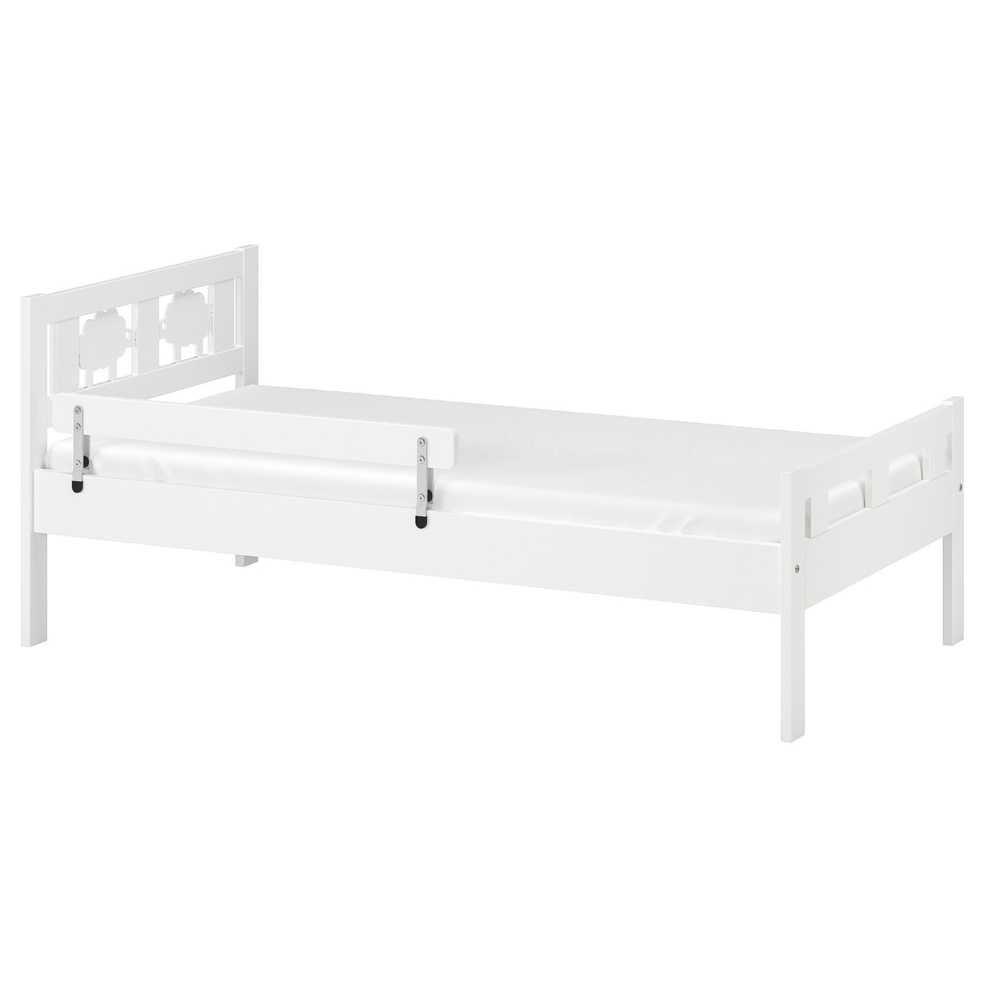 IKEA KRITTER rama łóżka z barierką, biały, 70x160 cm