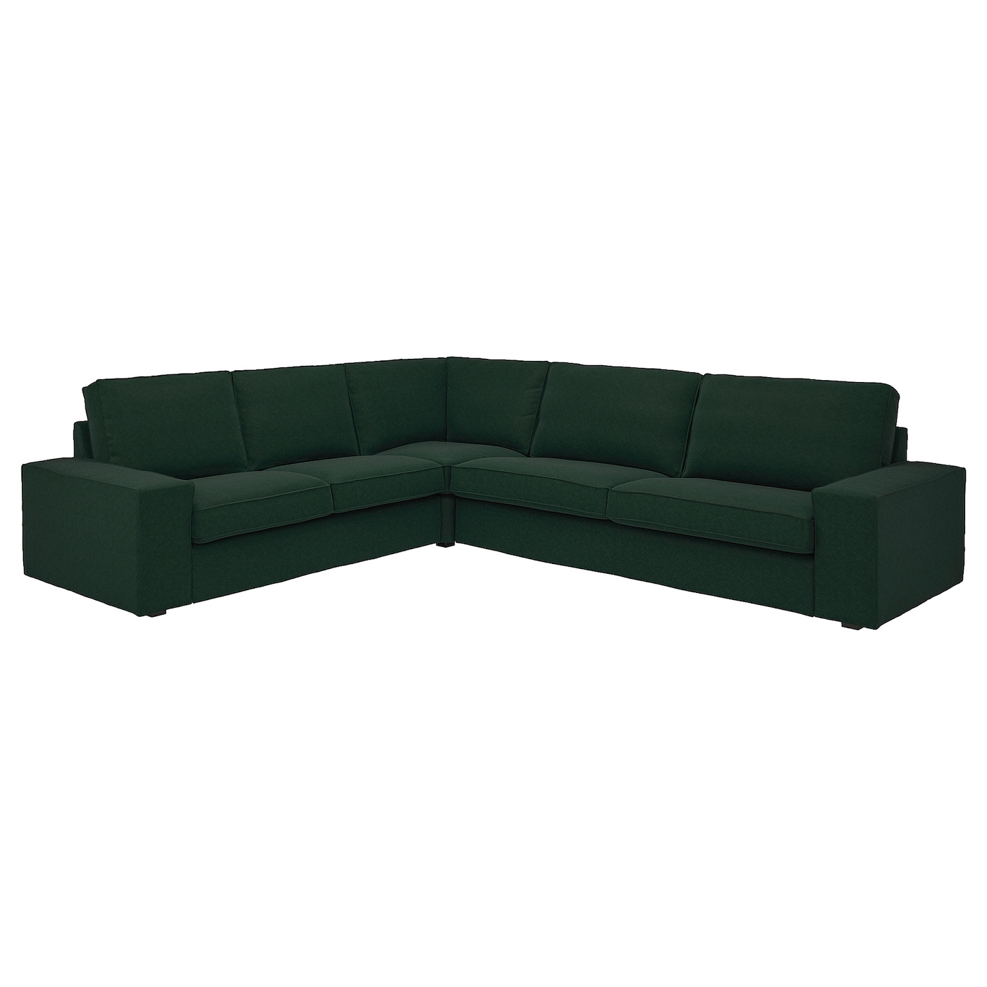 IKEA KIVIK sofa narożna 5-osobowa, Tallmyra ciemnozielony, Głębokość: 95 cm