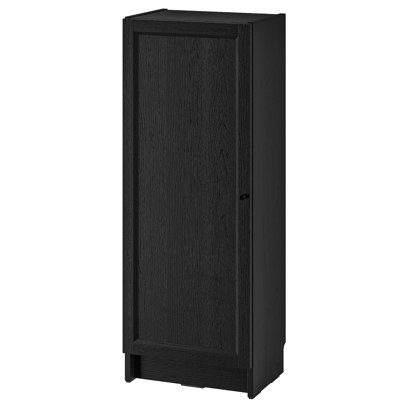IKEA BILLY / OXBERG regał z drzwiami, czarny imit. dębu, 40x30x106 cm