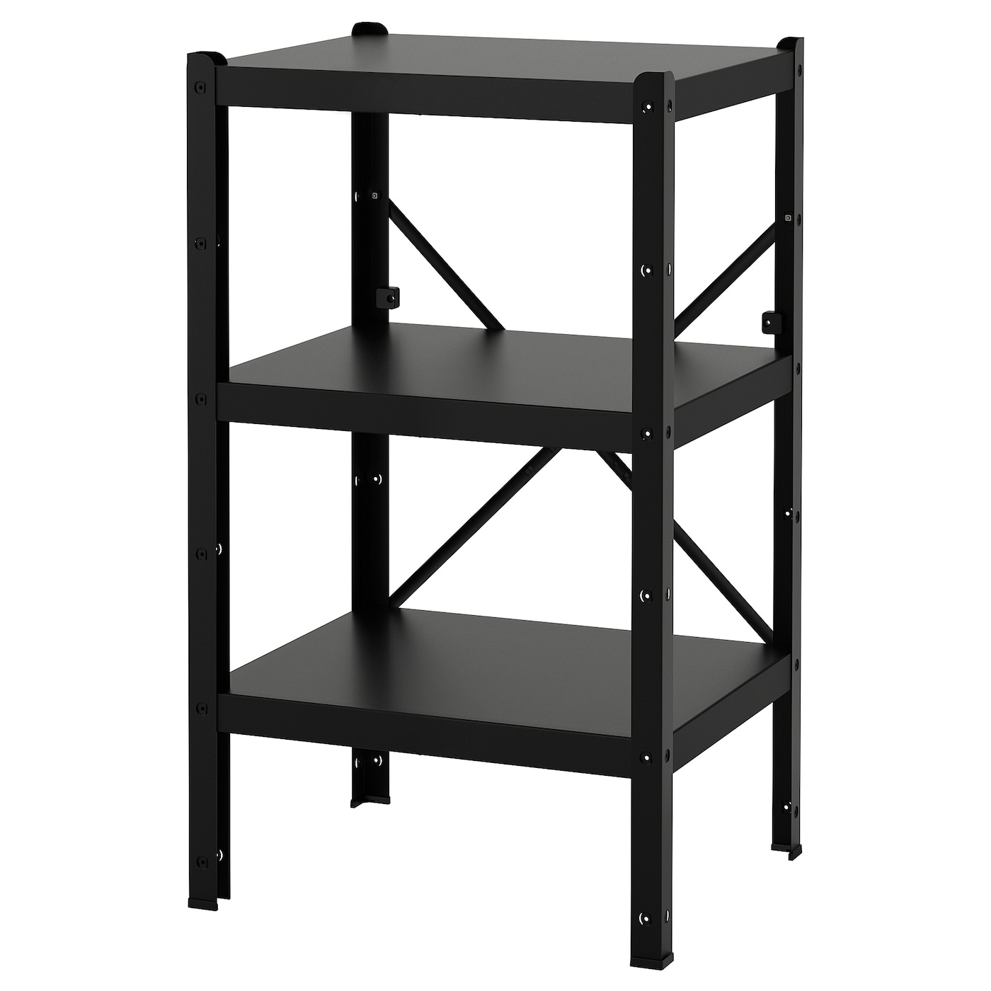 IKEA BROR regał, czarny, 65x55x110 cm