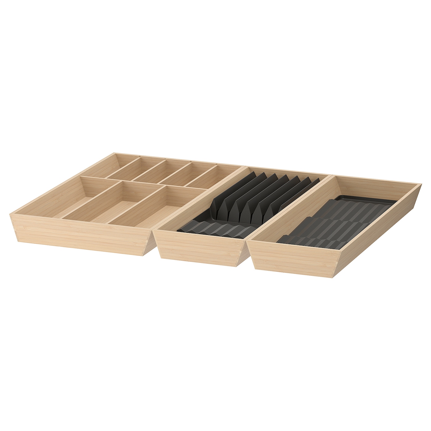 IKEA UPPDATERA taca na sztućce/przegr noże+przypr, jasny bambus, 72x50 cm