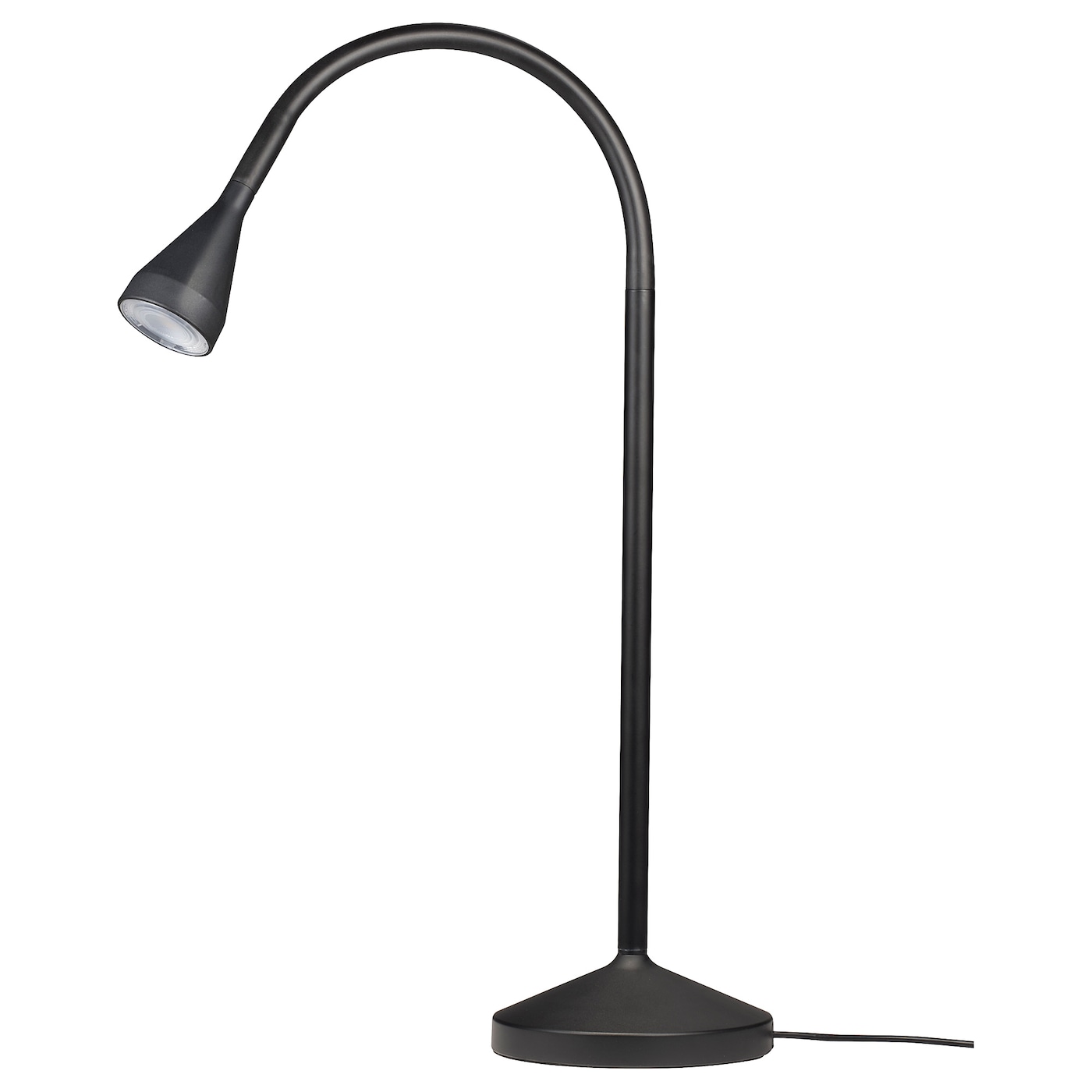IKEA NÄVLINGE lampa biurkowa LED, czarny, Strumień światła: 220 lm