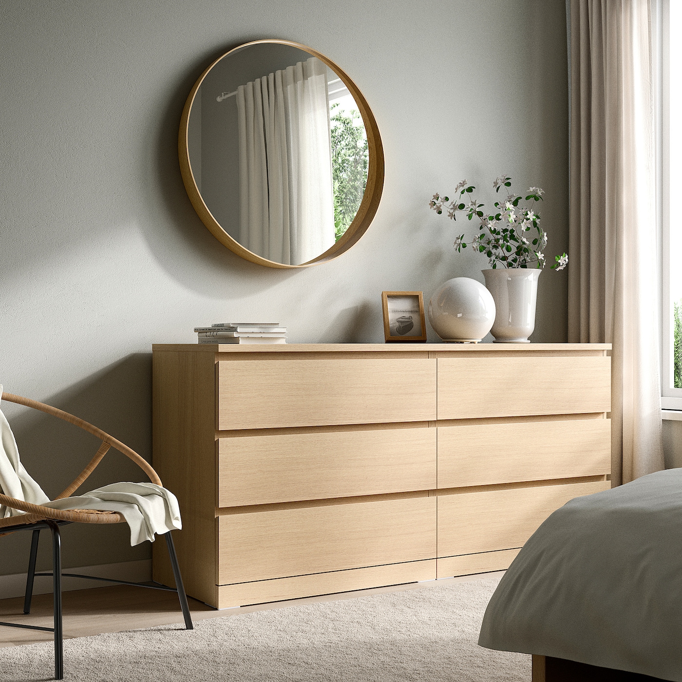 IKEA STOCKHOLM lustro, okl dęb, 80 cm