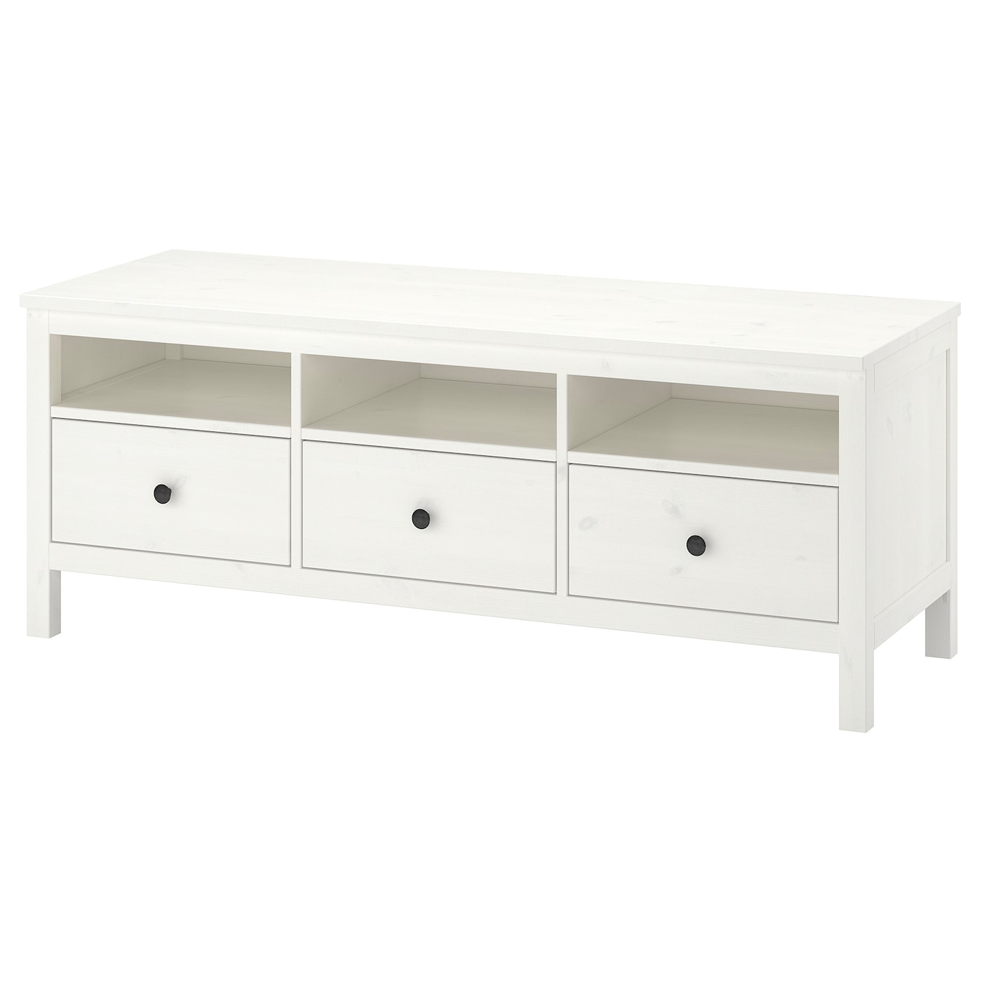 IKEA HEMNES szafka pod TV, biała bejca, 148x47x57 cm