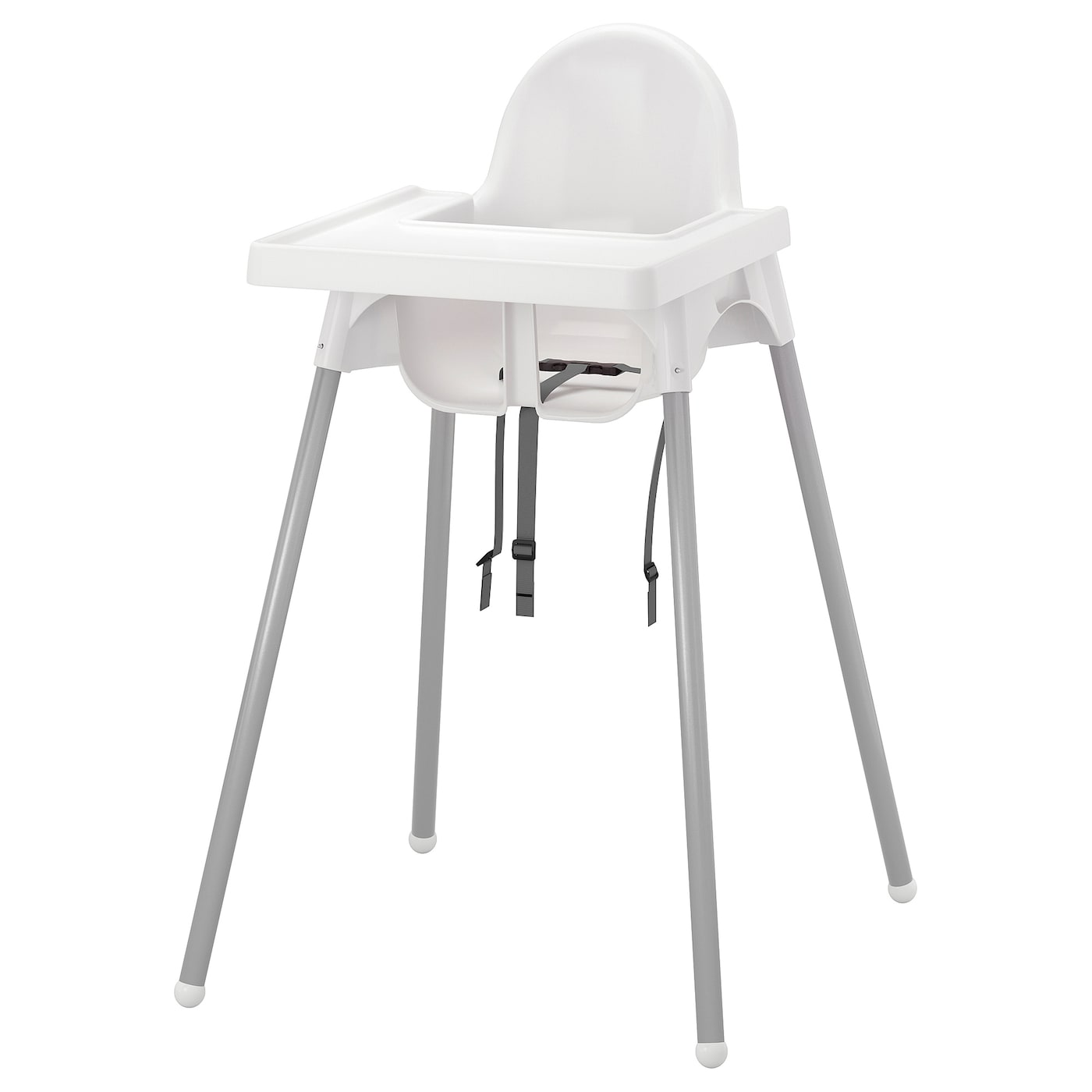 IKEA ANTILOP krzesełko do karmienia, biały/srebrny, Szerokość: 56 cm