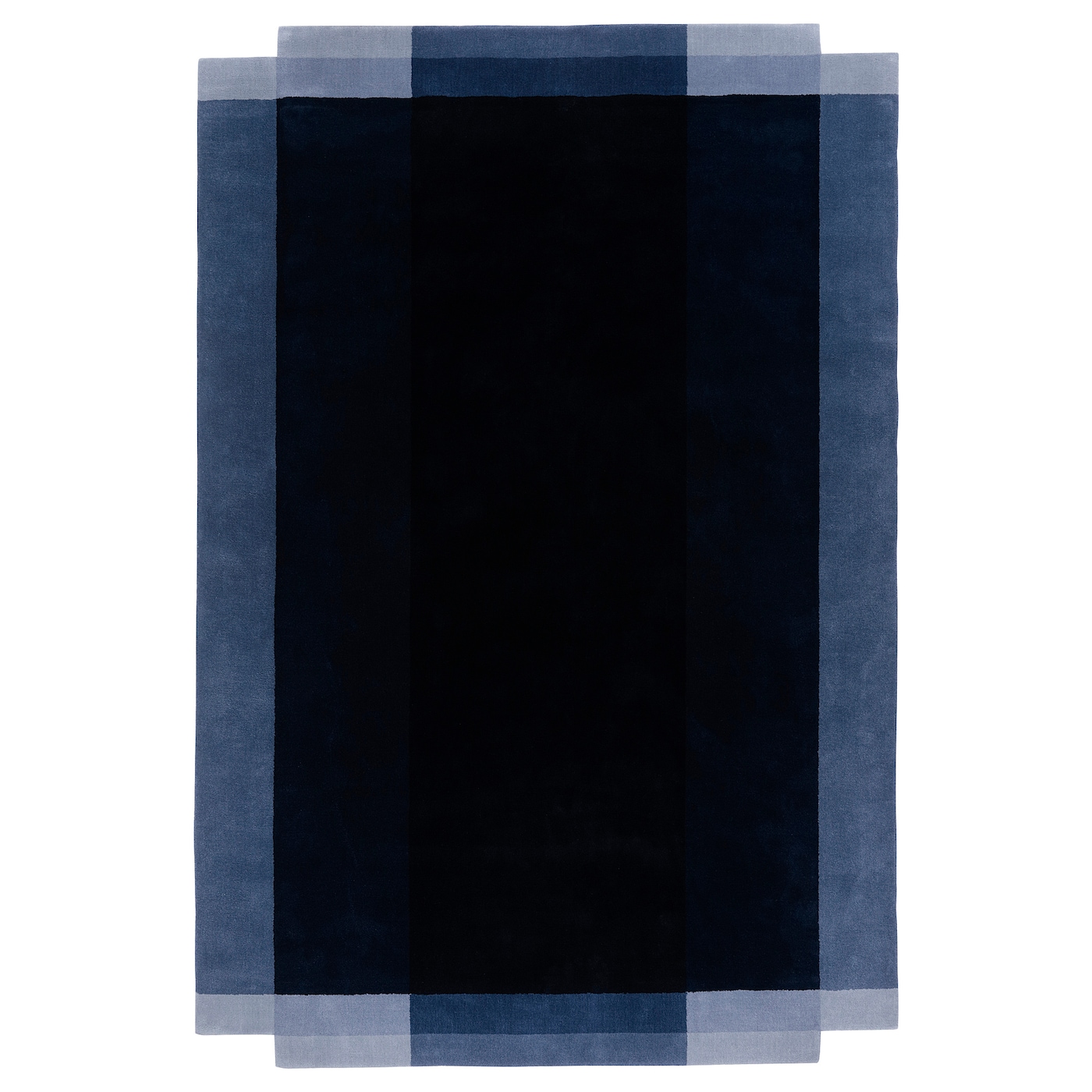 IKEA GNETGRÄS dywan z krótkim włosiem, granatowy/wykonano ręcznie, 200x300 cm