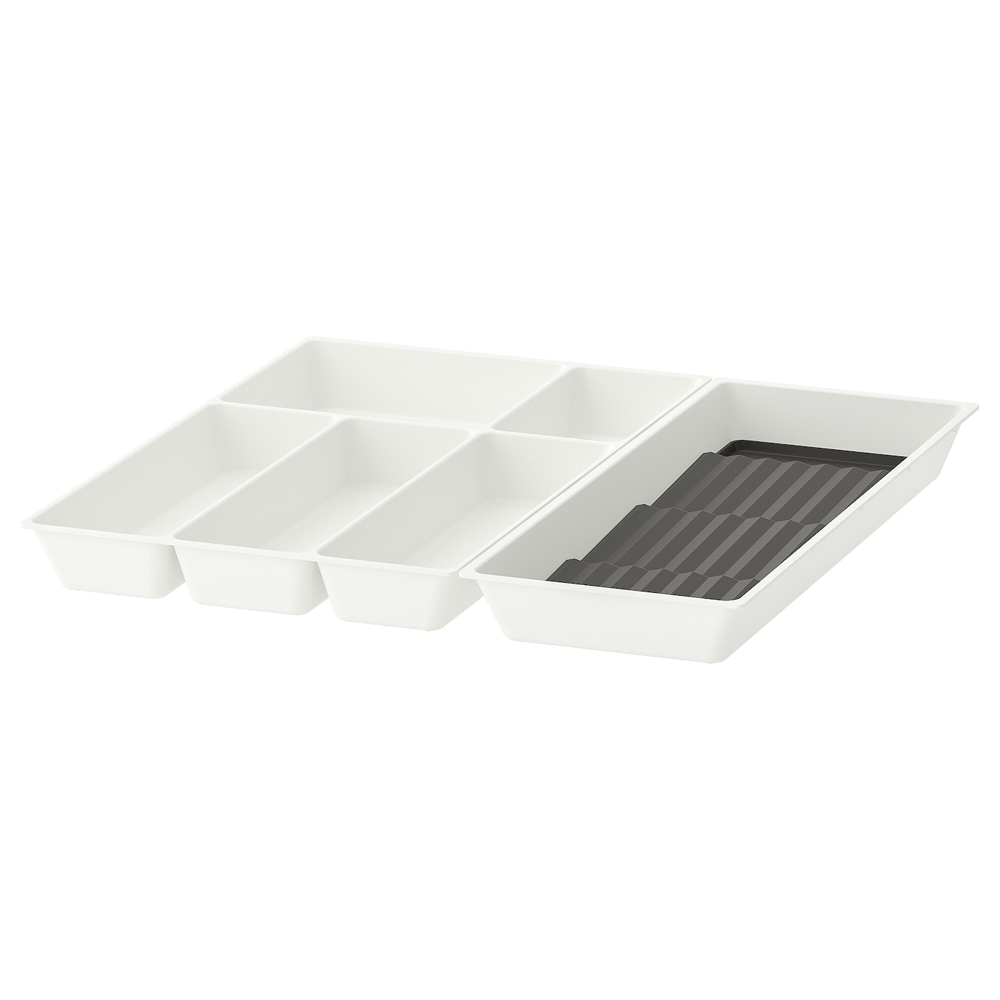 IKEA UPPDATERA taca na sztućce/przegr na przyprawy, biały/antracyt, 52x50 cm