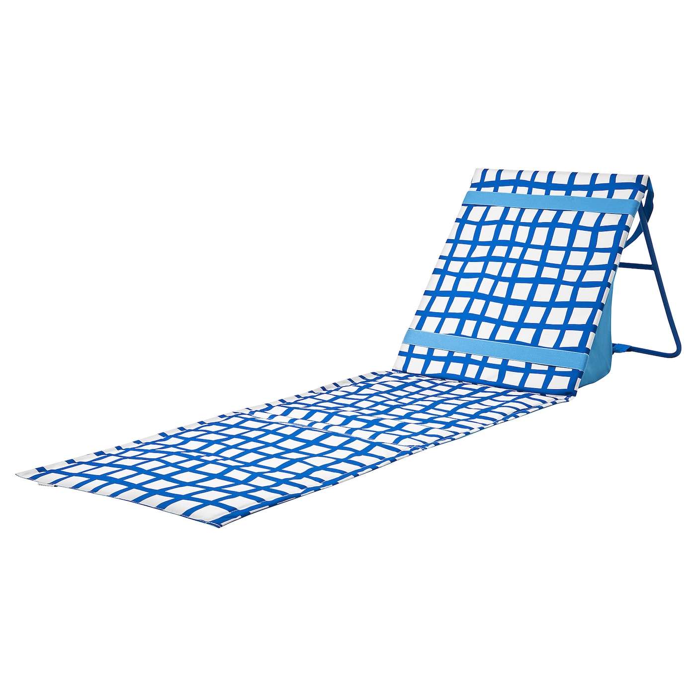 IKEA STRANDÖN leżak, niebieski/biały, Długość: 189 cm