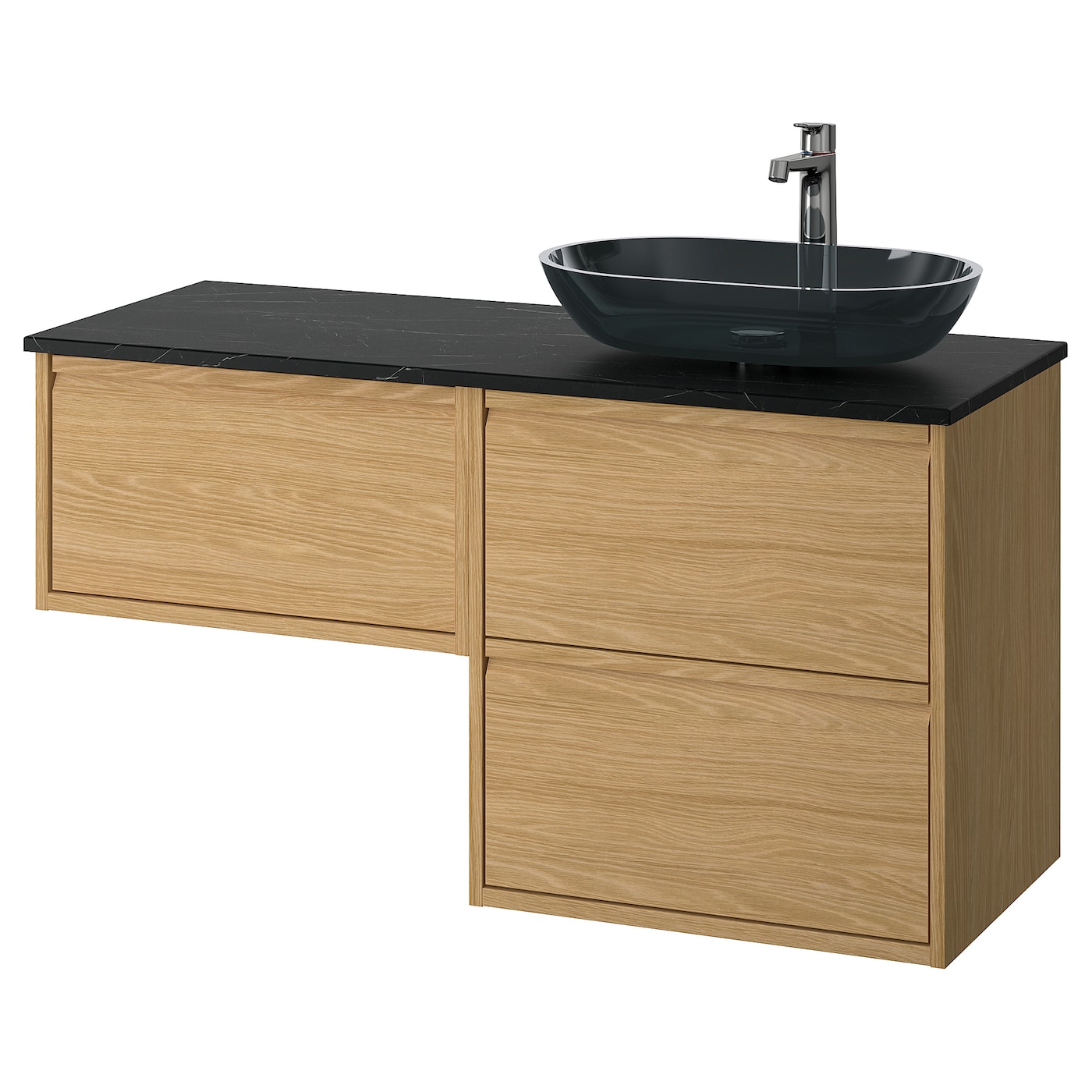 IKEA ÄNGSJÖN / OXMYREN szafka pod umyw/umywalka/bateria, imit. dębu, 122x49x77 cm