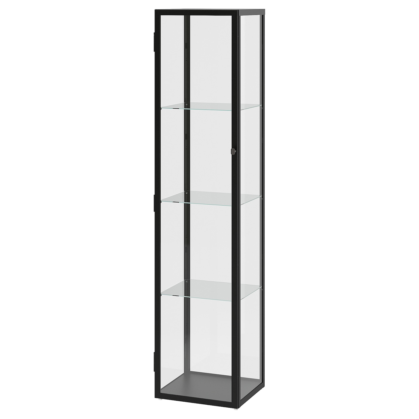 IKEA BLÅLIDEN / STRIMSÄV szafka drzwi szklane z oświetl, czarny, Szerokość: 35 cm