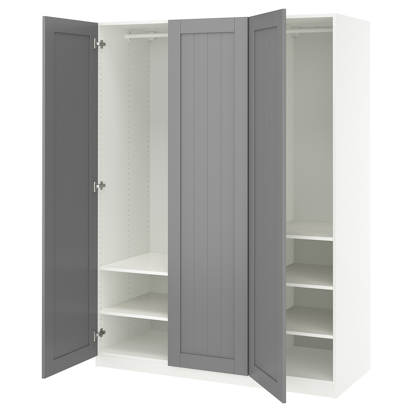 IKEA PAX / GULLABERG kombinacja szafy, biały/szary, 150x60x201 cm