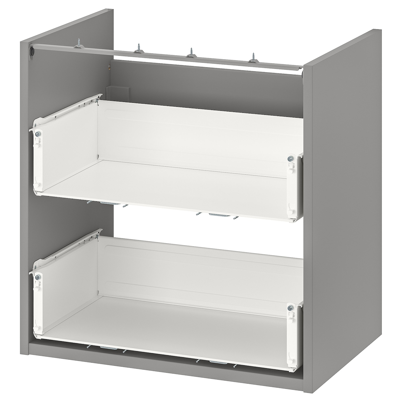 IKEA ENHET szafka umywalkowa z 2 szufladami, szary, 60x40x60 cm