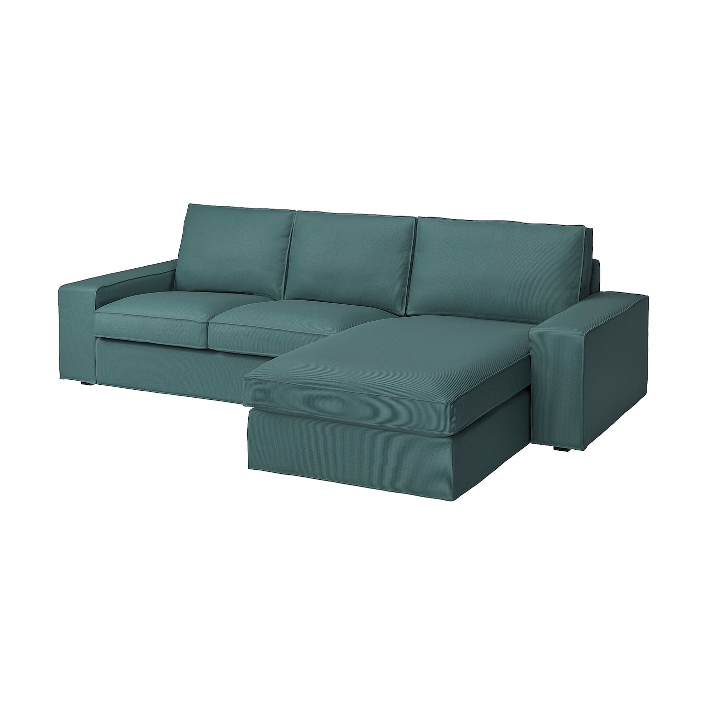 IKEA KIVIK sofa 3-osobowa z szezlongiem, Kelinge szaroturkusowy, Maksymalna szerokość: 280 cm