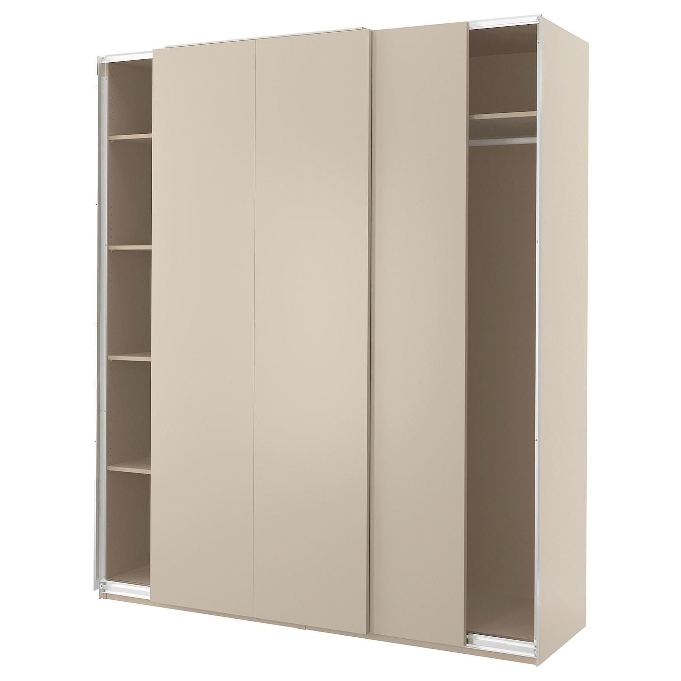 IKEA PAX / HASVIK kombinacja szafy, szarobeżowy/szarobeżowy, 200x66x236 cm