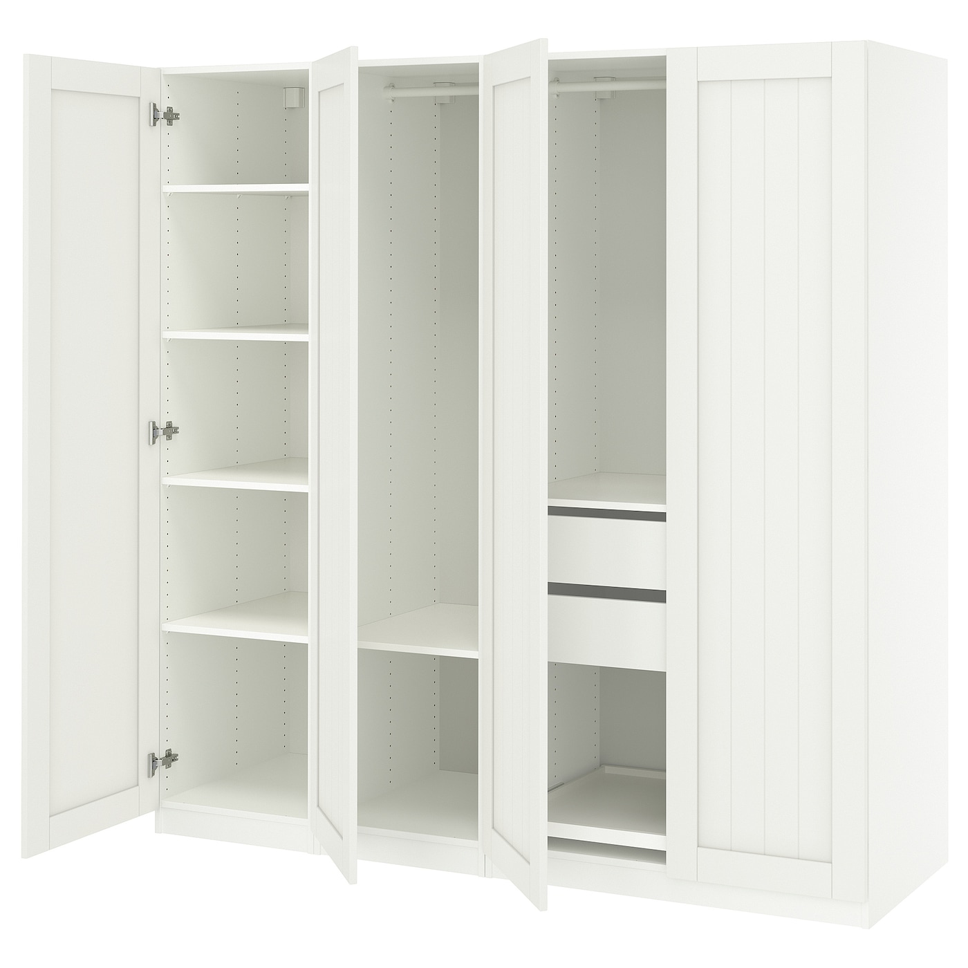 IKEA PAX / GULLABERG kombinacja szafy, biały/biały, 200x60x201 cm