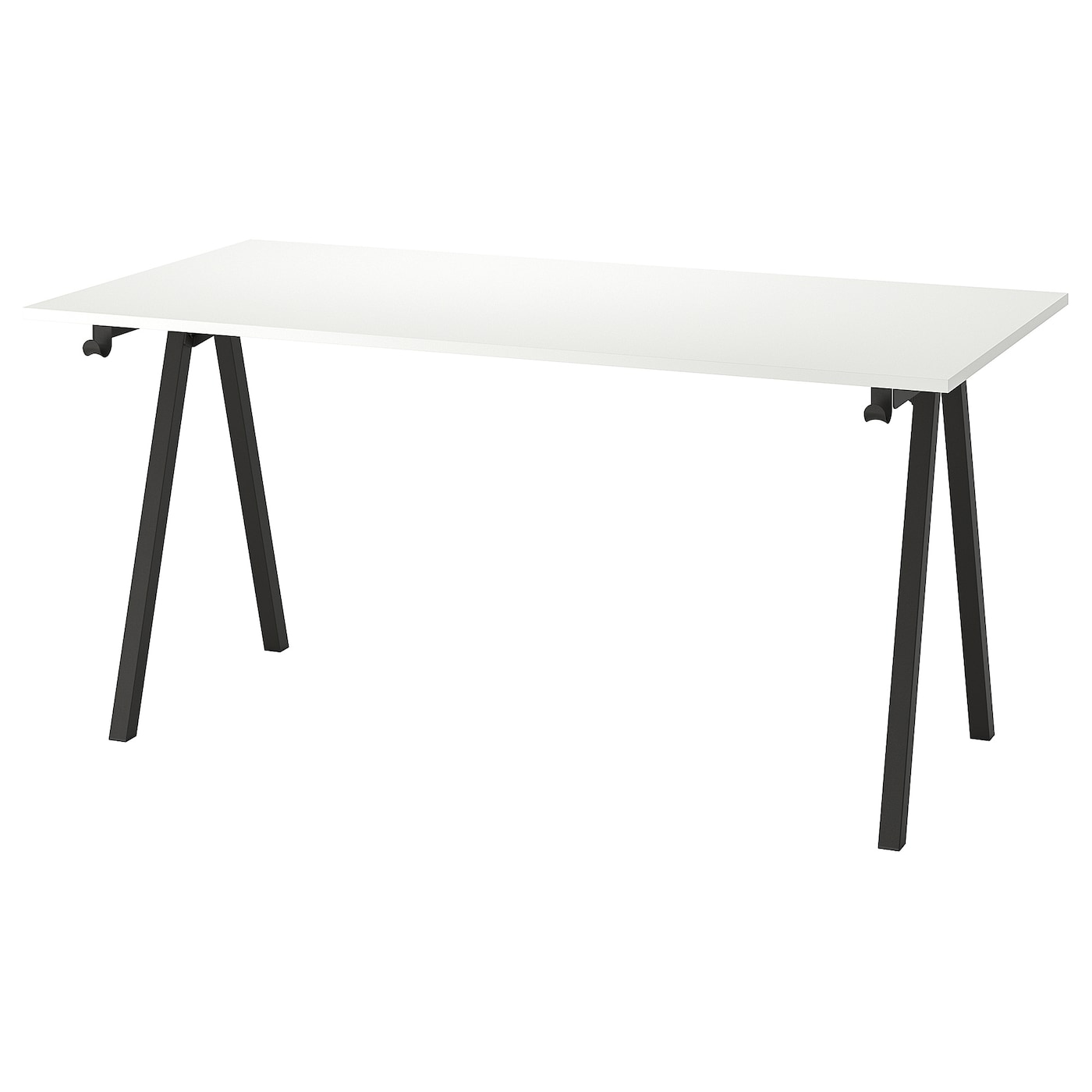 IKEA TROTTEN biurko, biały/antracyt, 160x80 cm