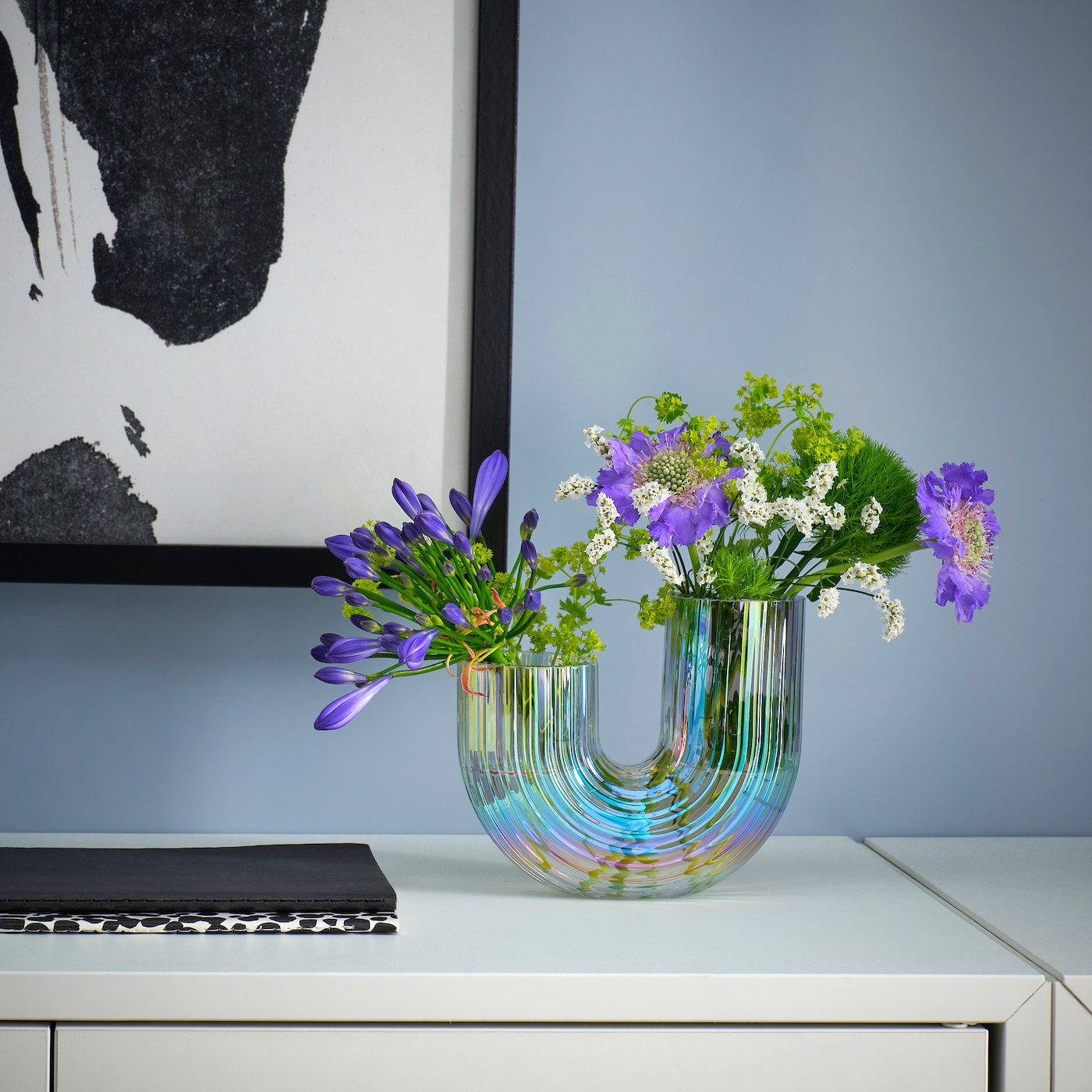 IKEA RÄFFELBJÖRK Wazon, perłowy, 12 cm