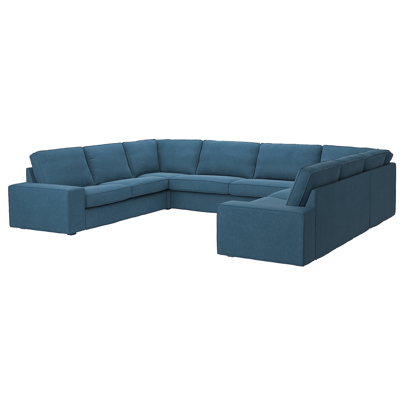 IKEA KIVIK sofa w kształcie lit U, 7-osobowa, Tallmyra niebieski, Szerokość: 328 cm