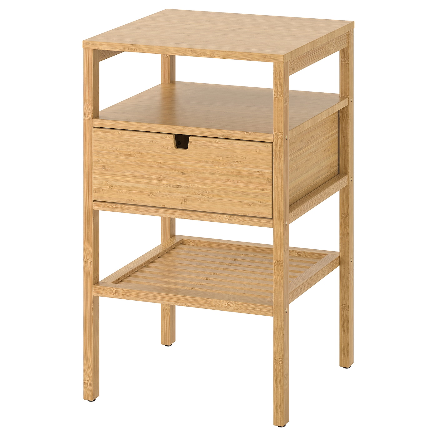 IKEA NORDKISA Stolik nocny, bambus, 40x40 cm
