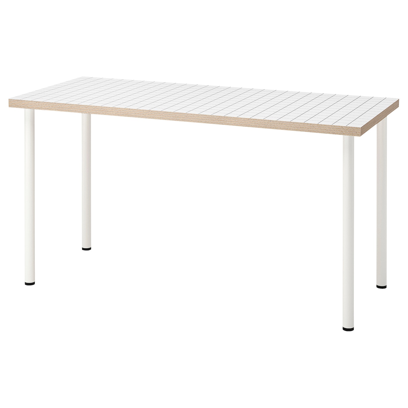 IKEA LAGKAPTEN / ADILS biurko, biały antracyt/biały, 140x60 cm